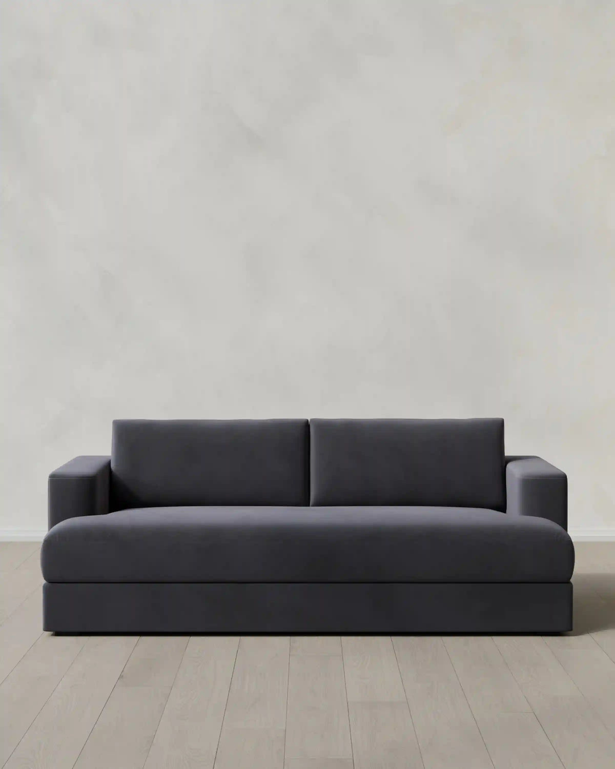 Sierra Curved Arm Sleeper Sofa in Performance Velvet