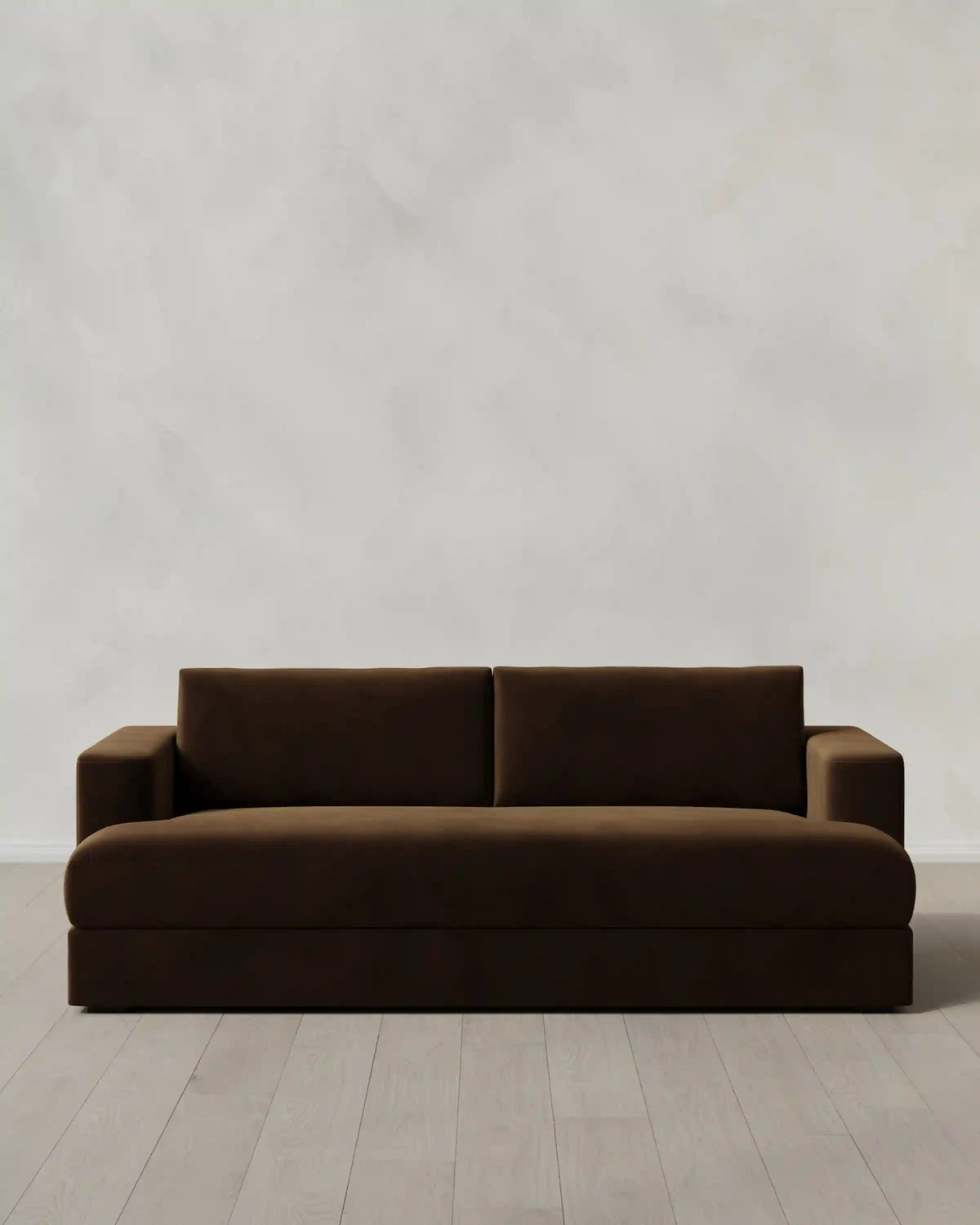 Sierra Curved Arm Sleeper Sofa in Performance Velvet
