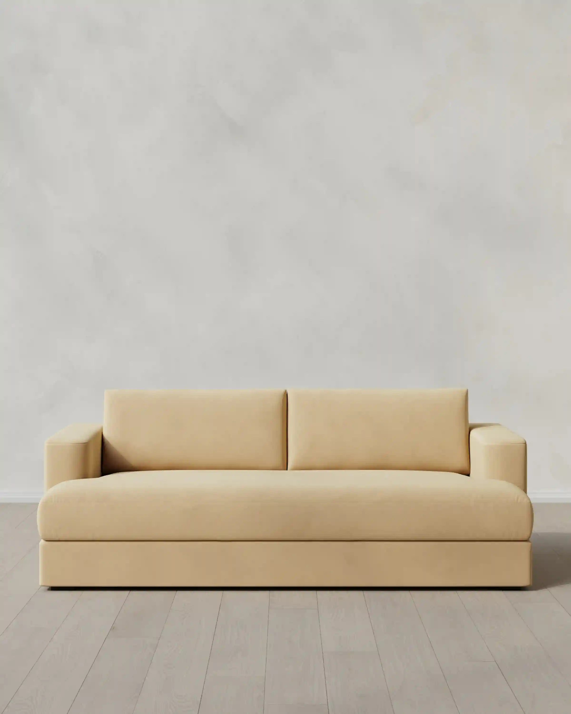 Sierra Curved Arm Sleeper Sofa in Performance Velvet