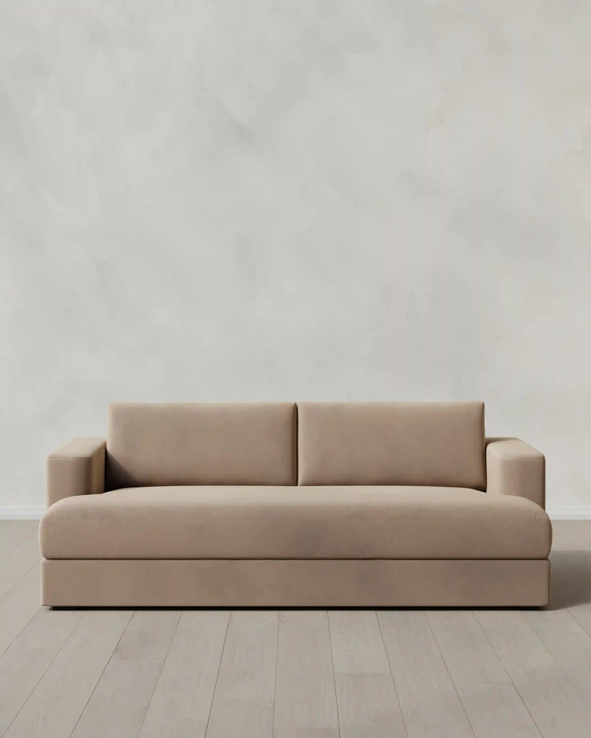 Sierra Curved Arm Sleeper Sofa in Performance Velvet