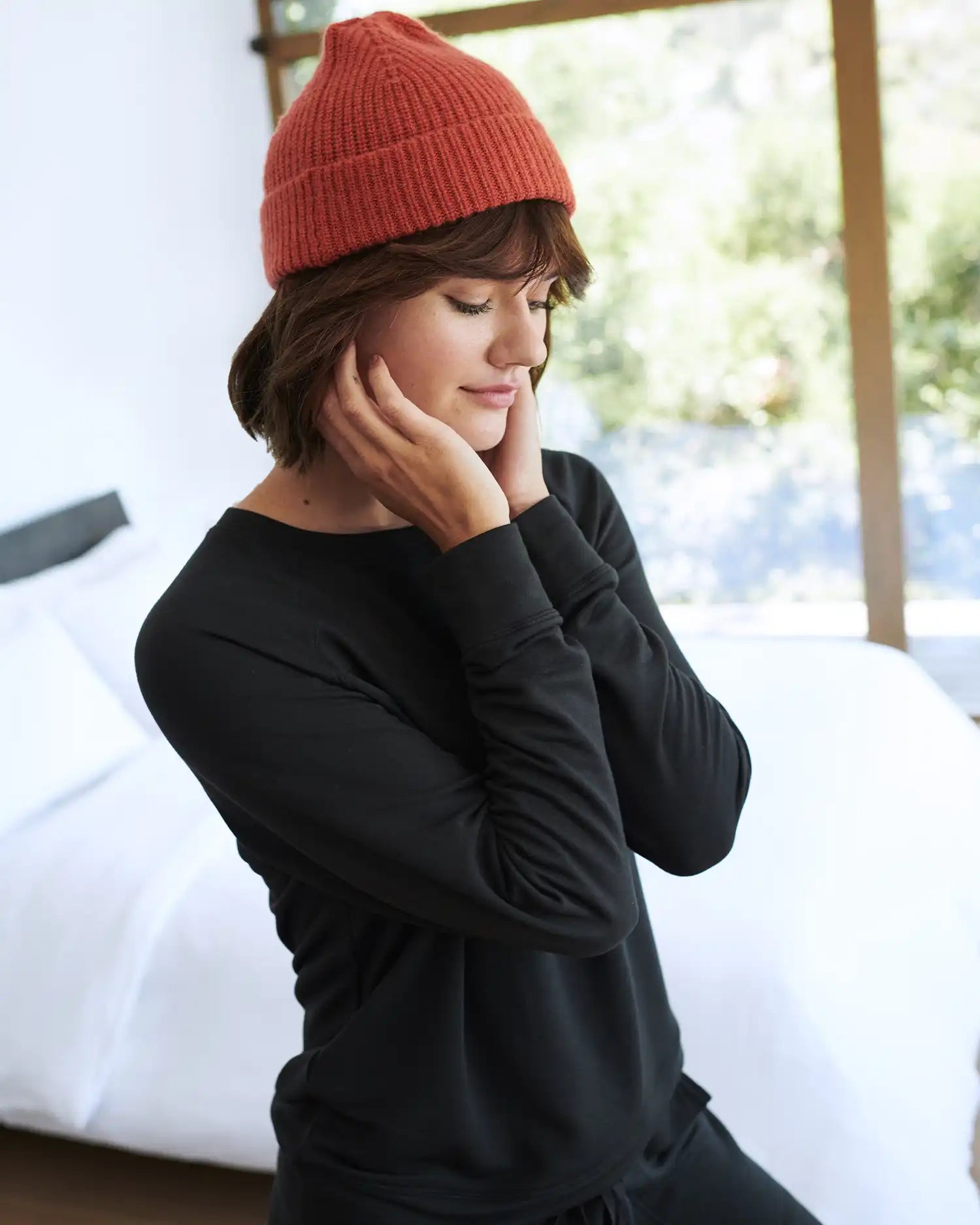 Mongolian Cashmere Ribbed Beanie