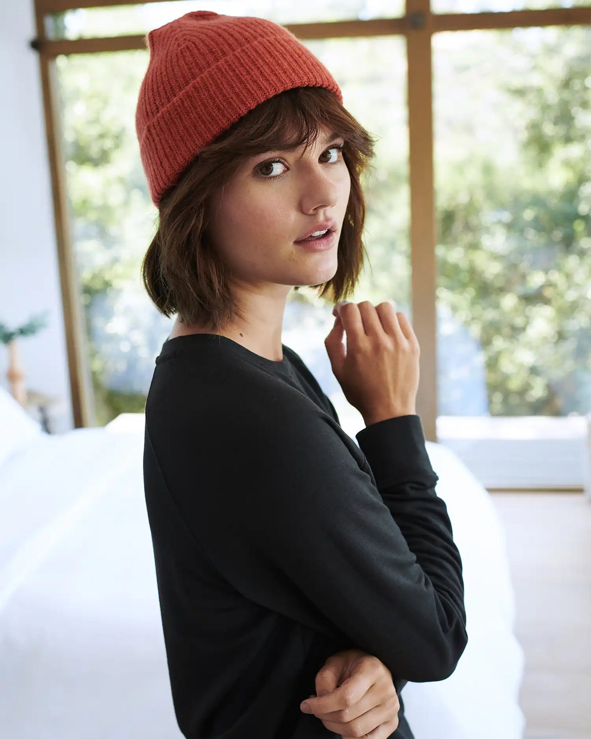 Mongolian Cashmere Ribbed Beanie