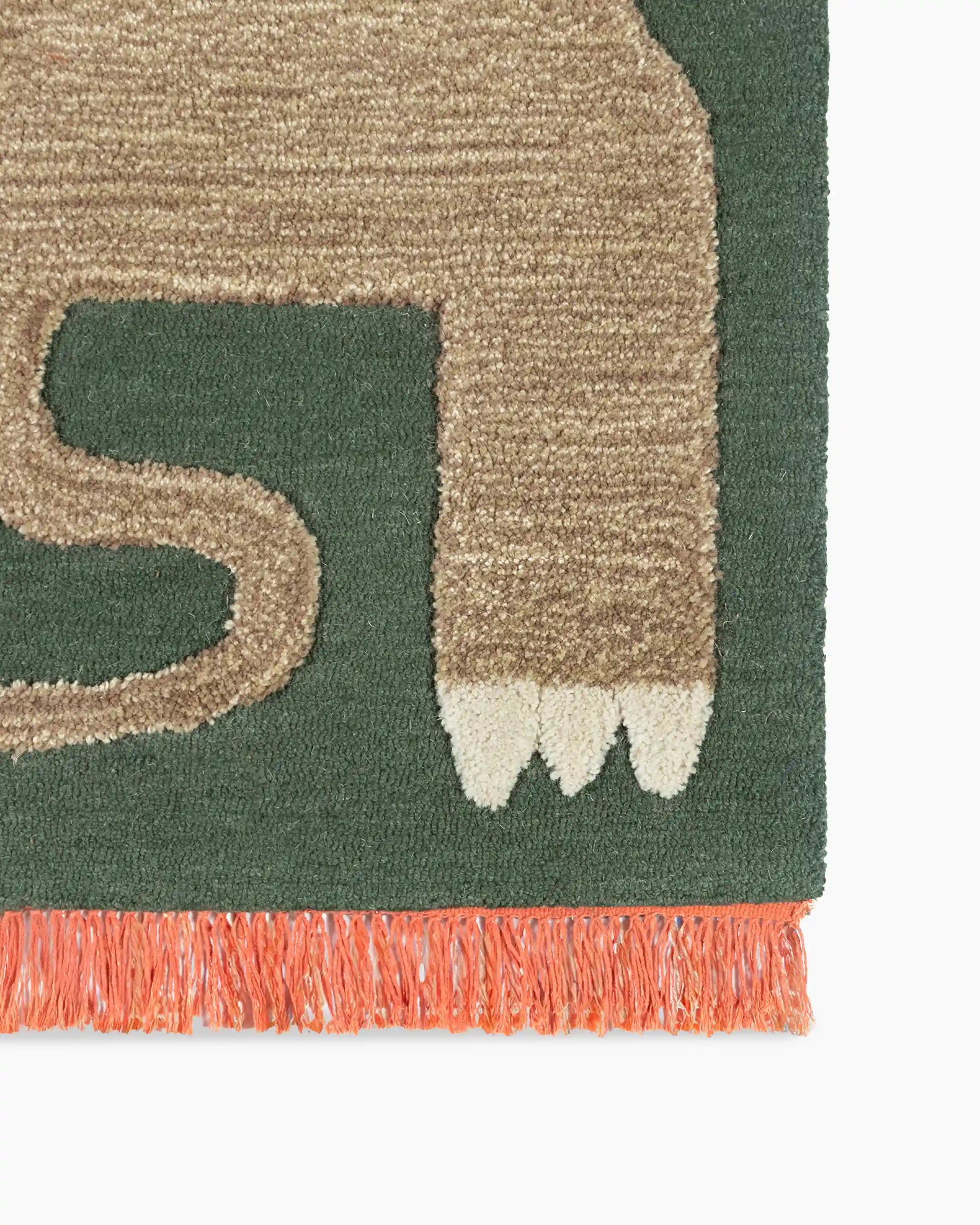 Playful Animals Hand-Tufted Wool Rug