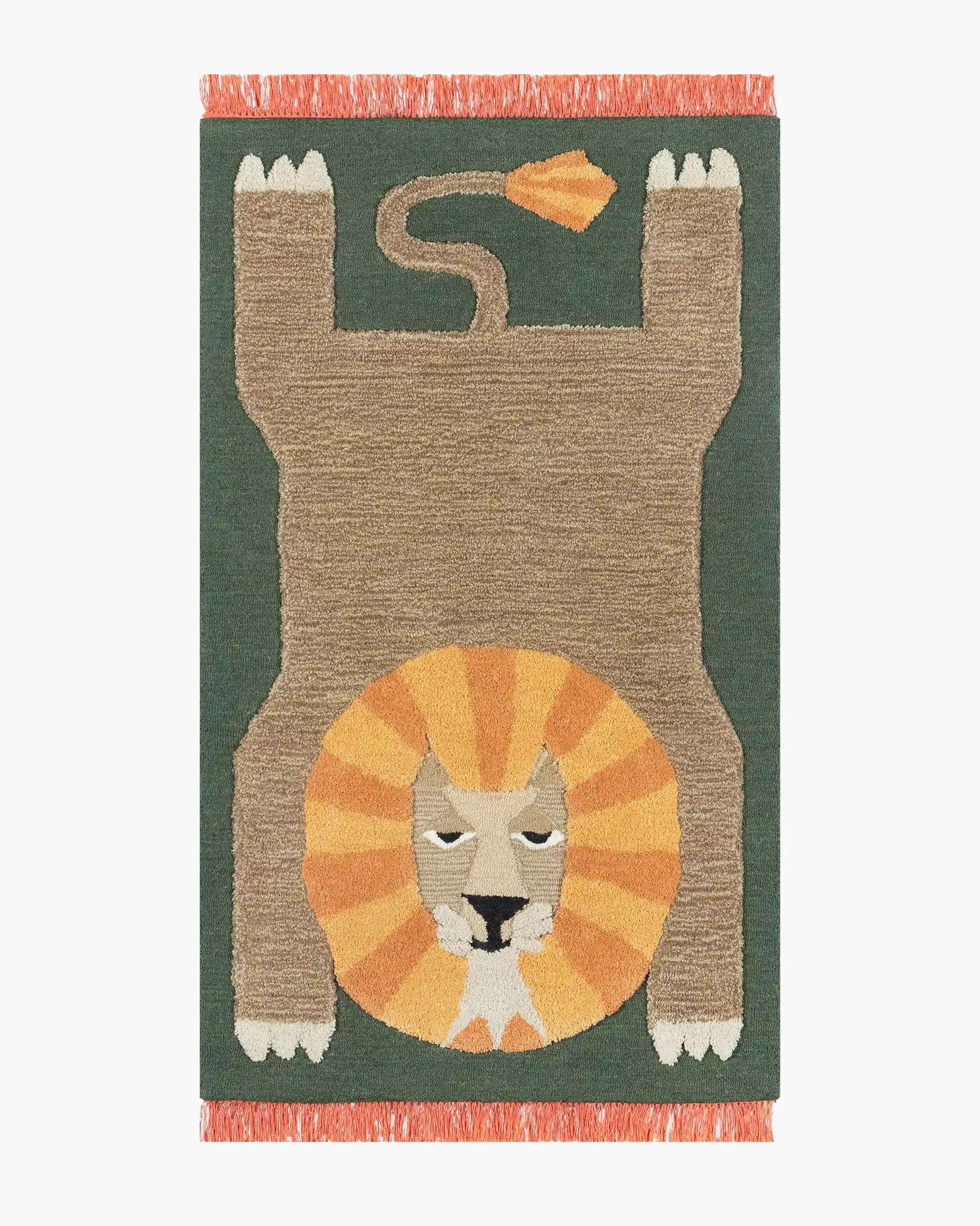 Playful Animals Hand-Tufted Wool Rug