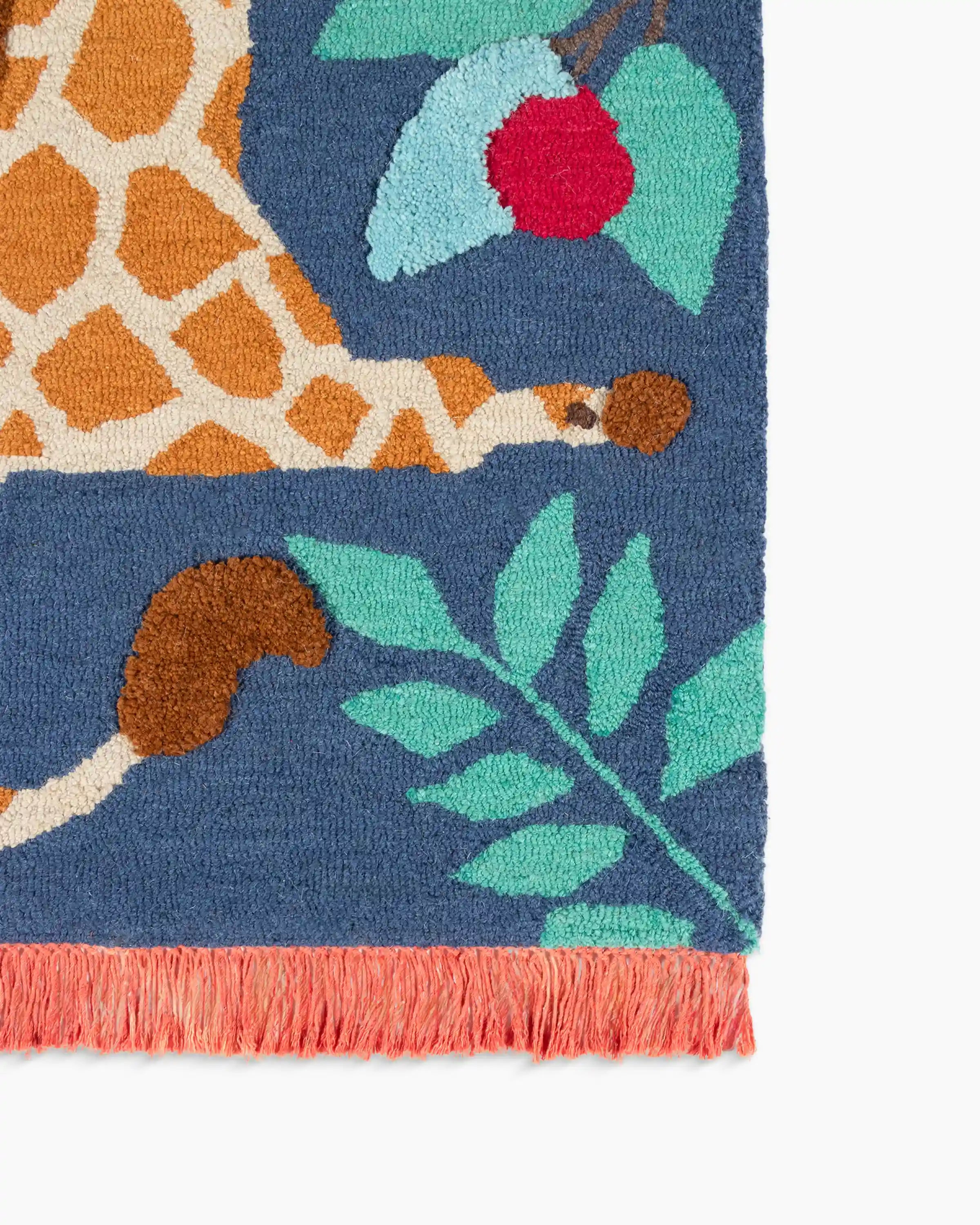Playful Animals Hand-Tufted Wool Rug