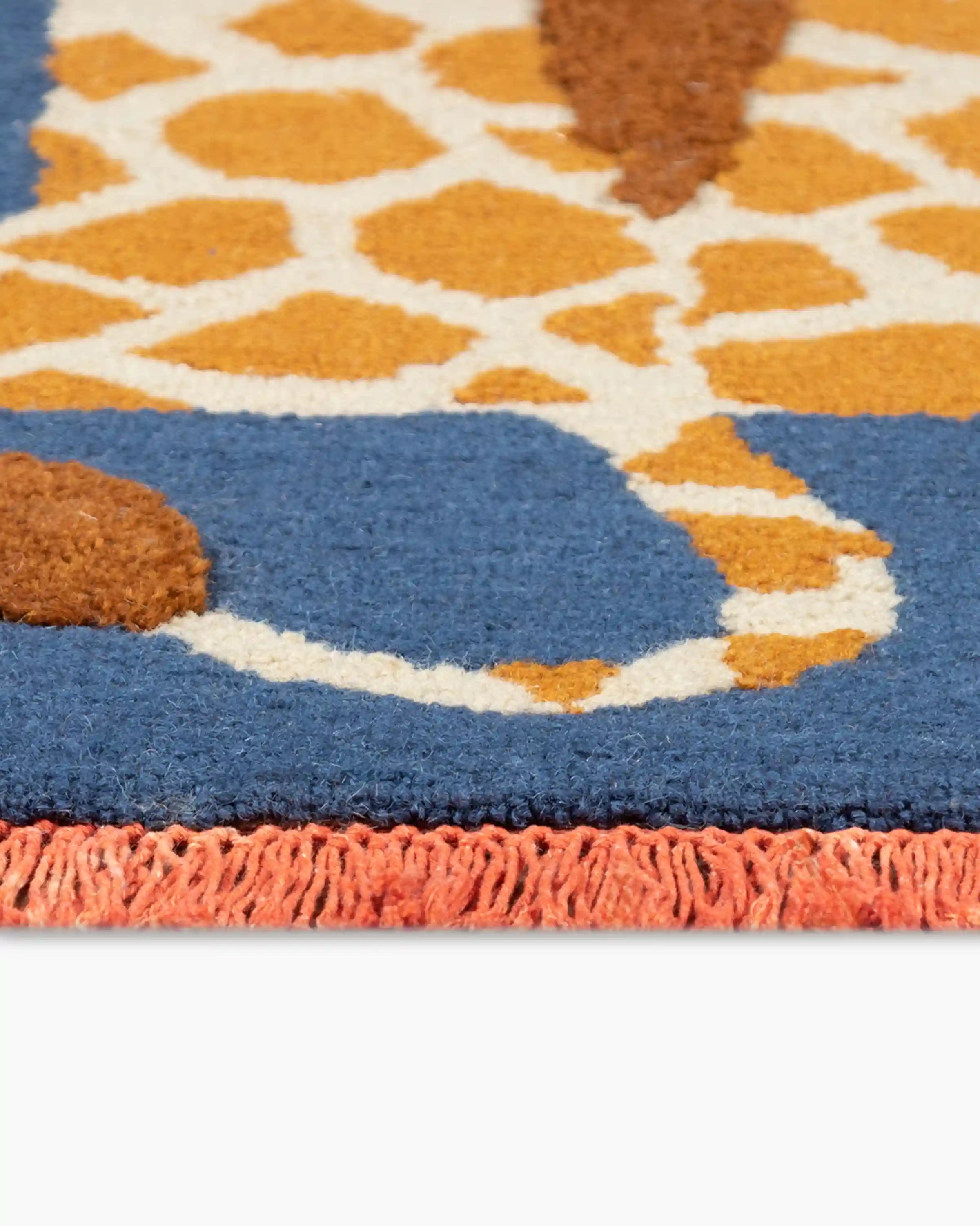Playful Animals Hand-Tufted Wool Rug