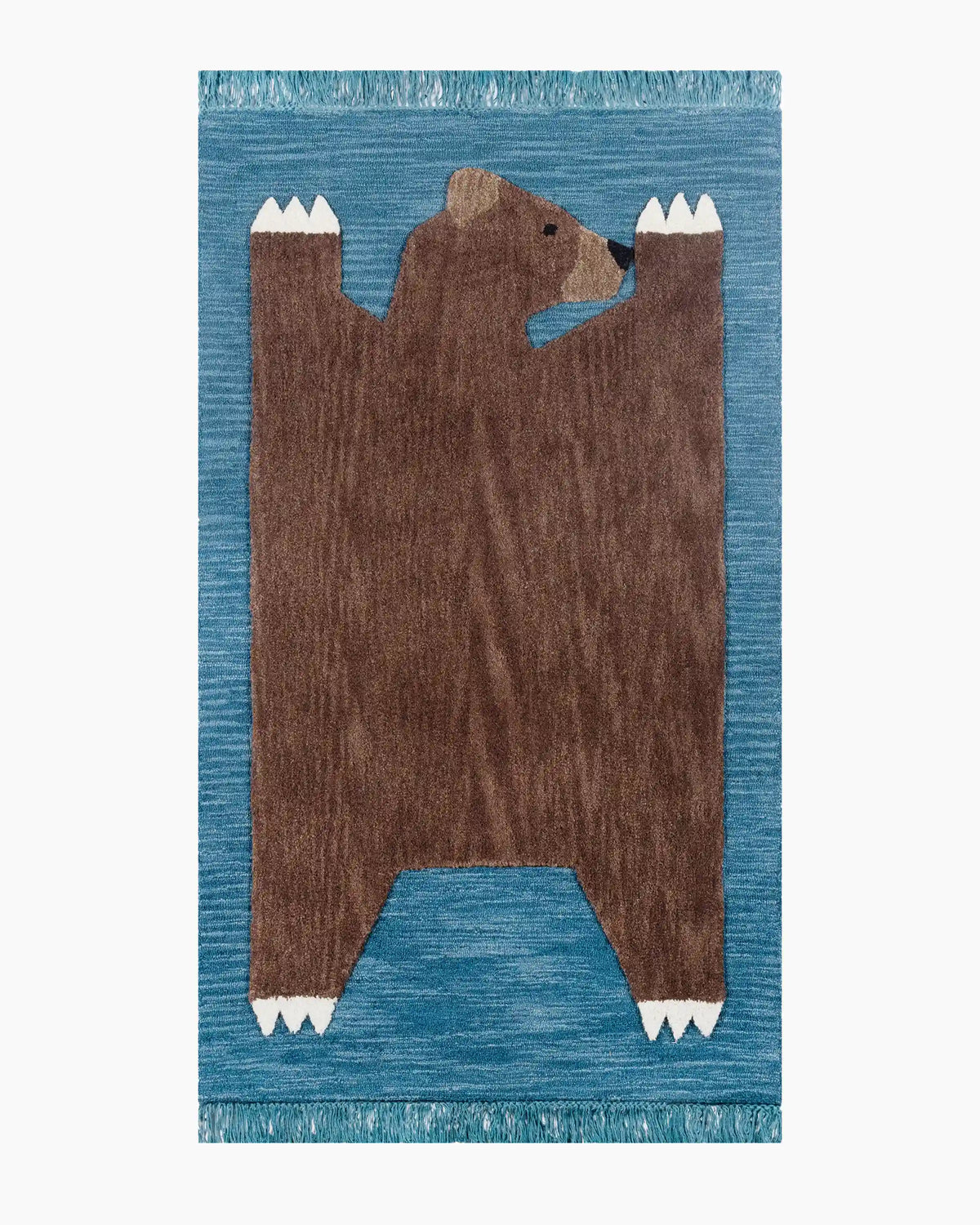 Playful Animals Hand-Tufted Wool Rug