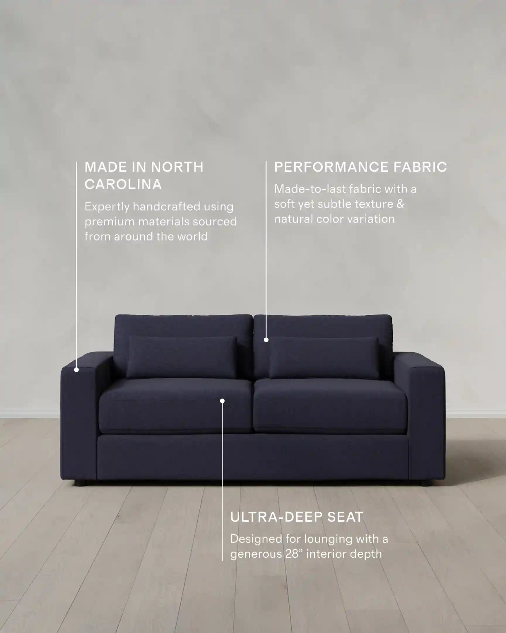 Ashford Deep Seat Sofa in Performance Basketweave