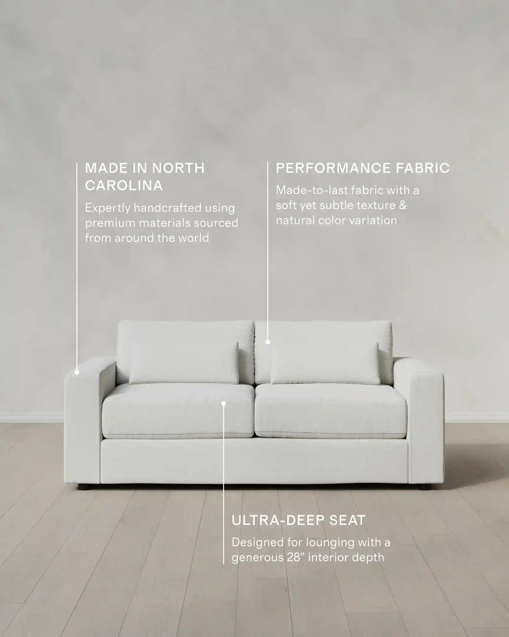 Ashford Deep Seat Sofa in Performance Basketweave