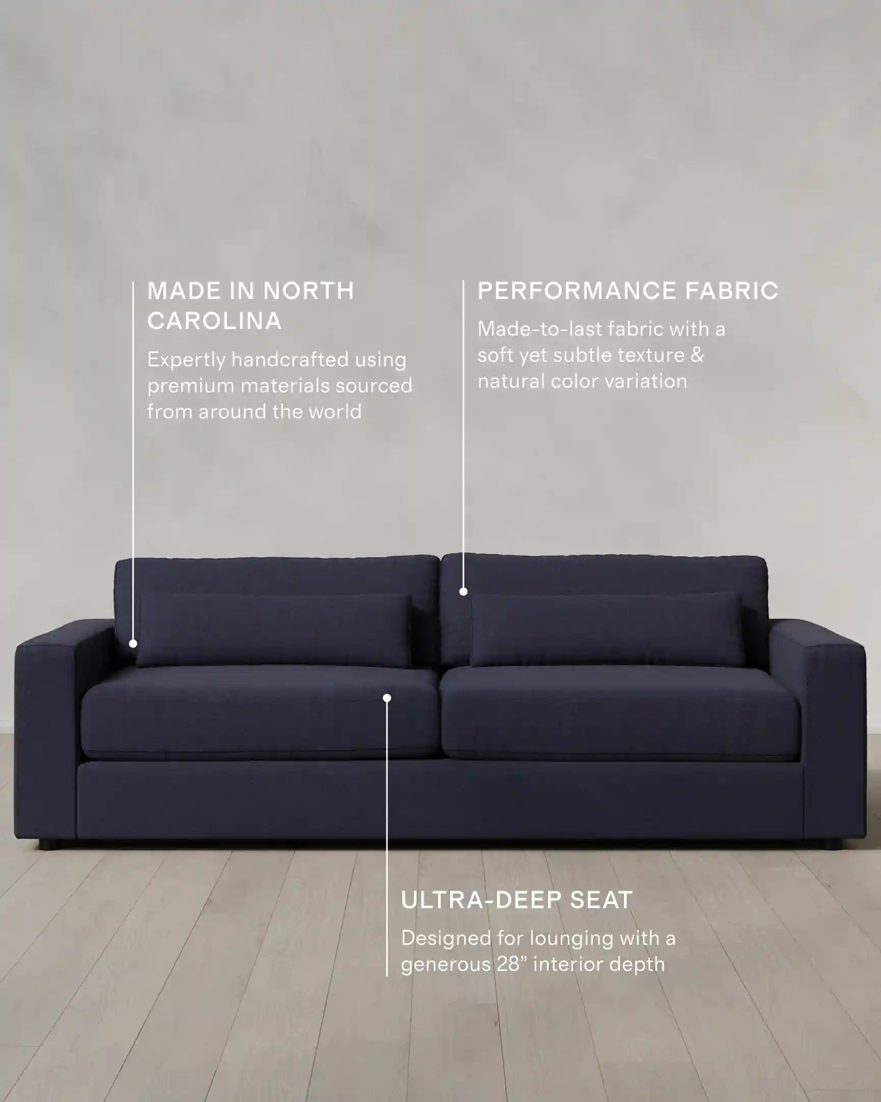 Ashford Deep Seat Sofa in Performance Basketweave