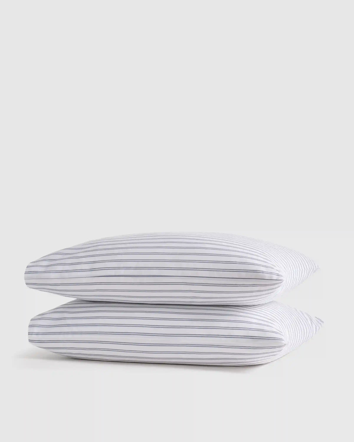 Organic Crisp Percale Double Stripe Pillowcase Set