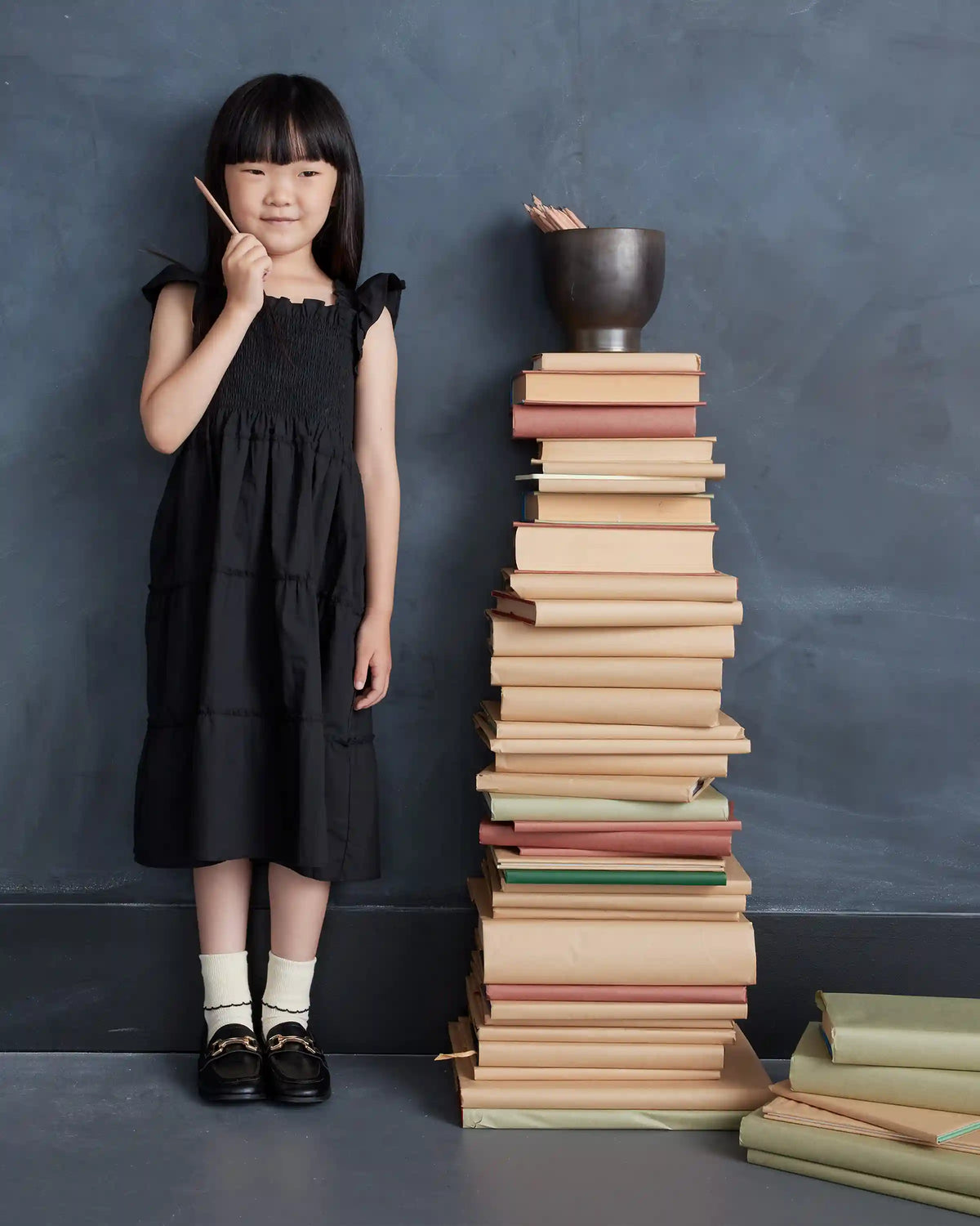 100% Organic Cotton Poplin Smocked Dress