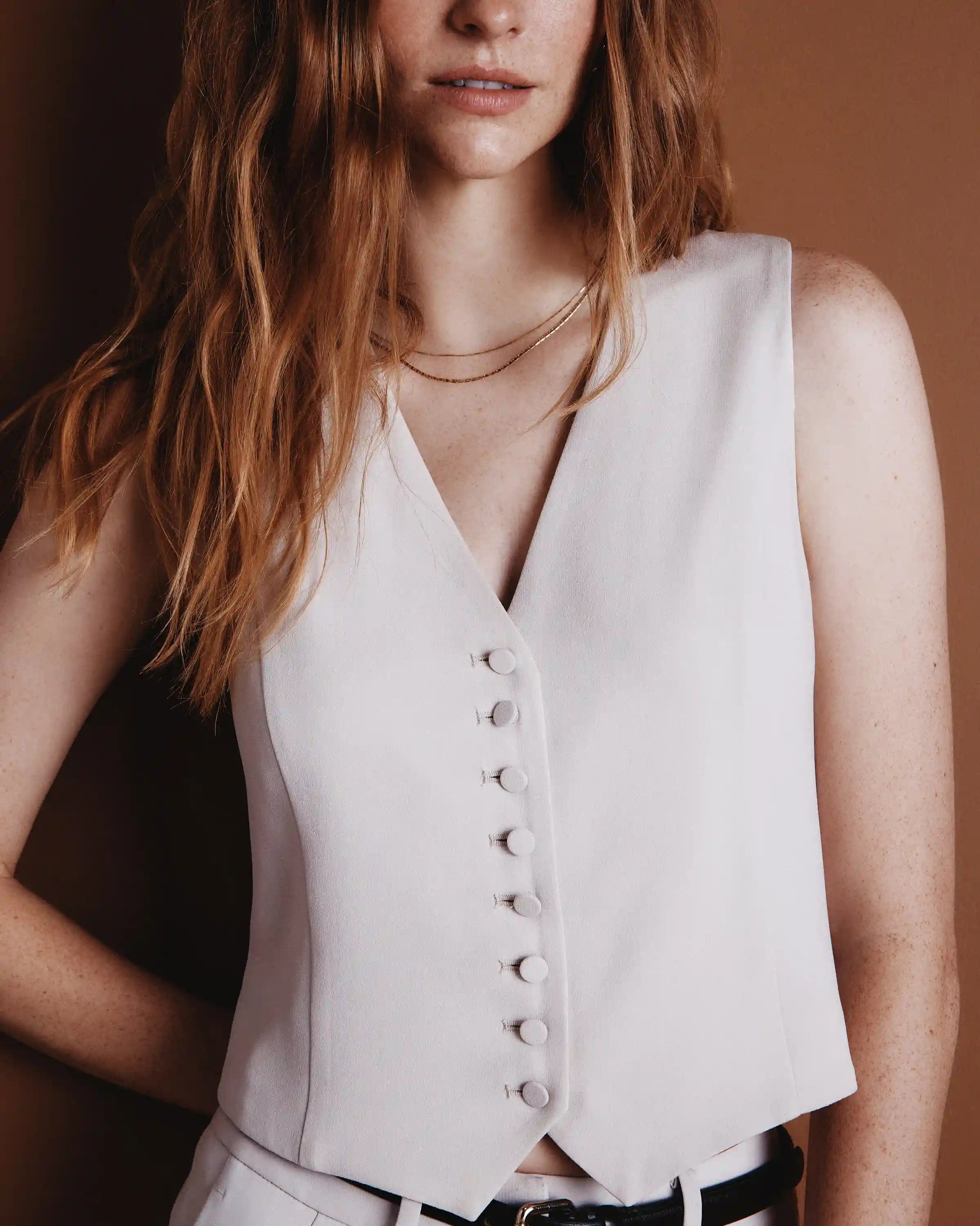 Fluid Crepe Vest