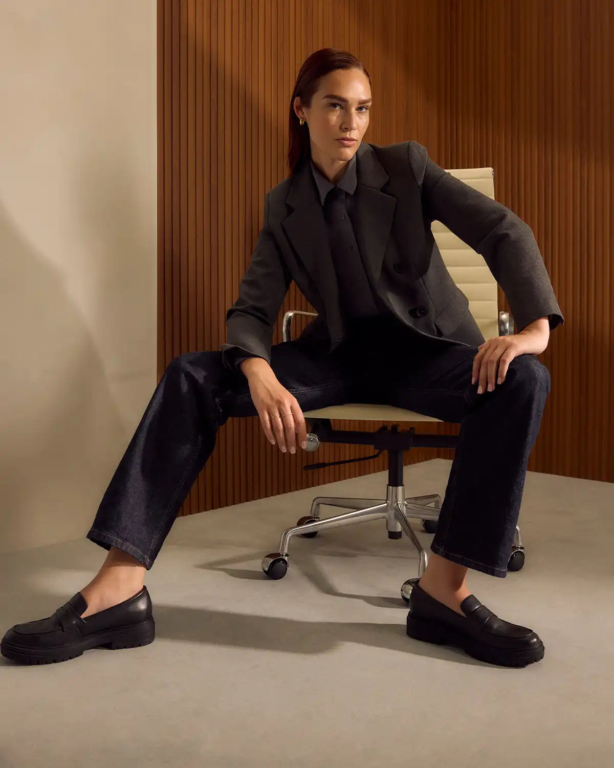 Italian Leather Lug Sole Loafer