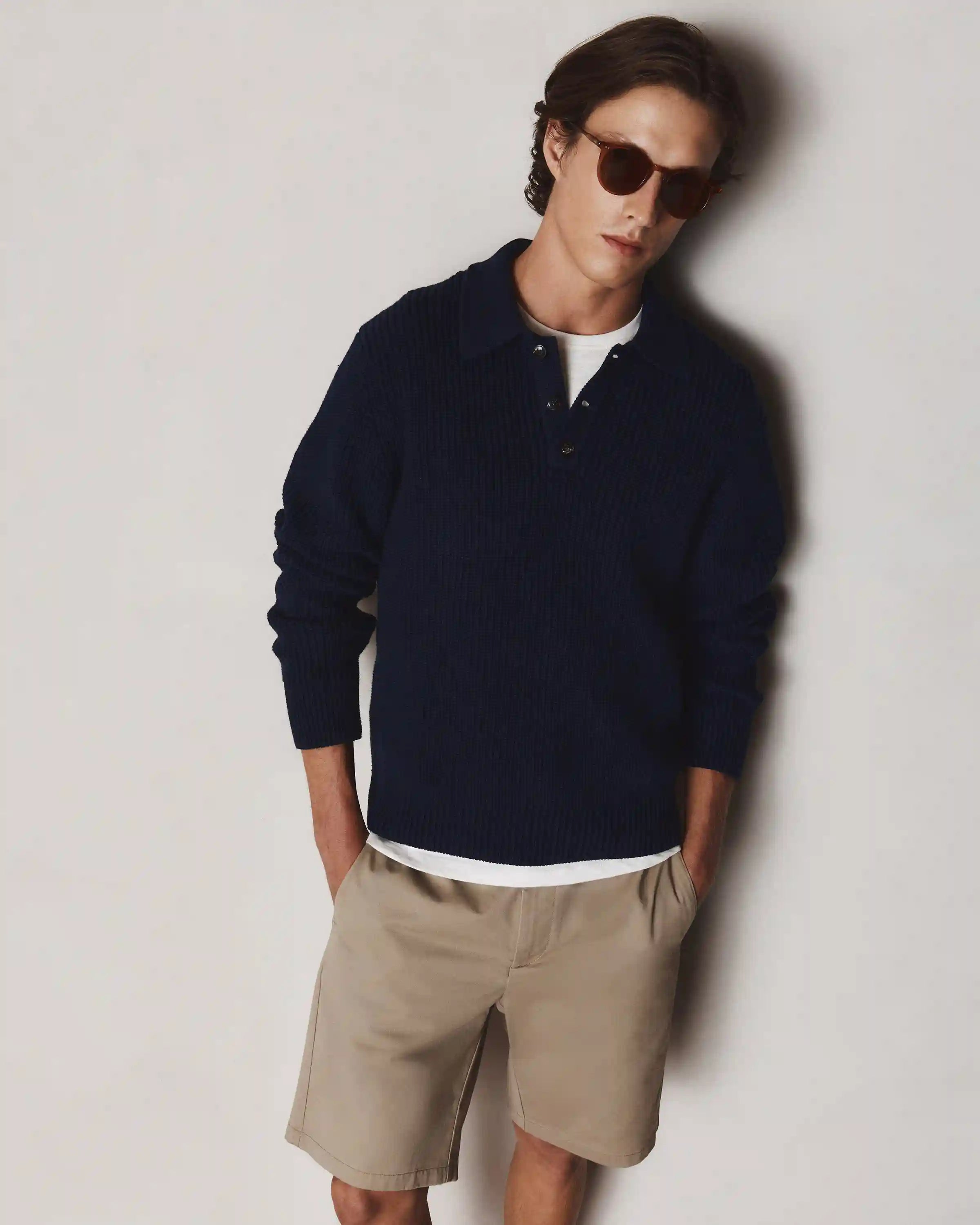100% Organic Cotton Fisherman Polo Sweater