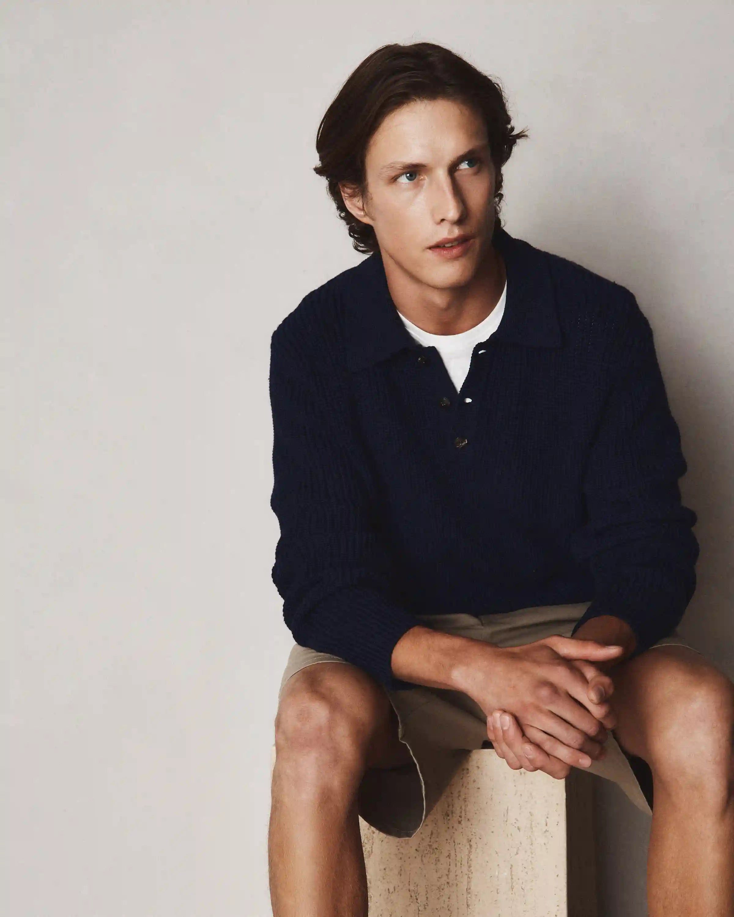 100% Organic Cotton Fisherman Polo Sweater