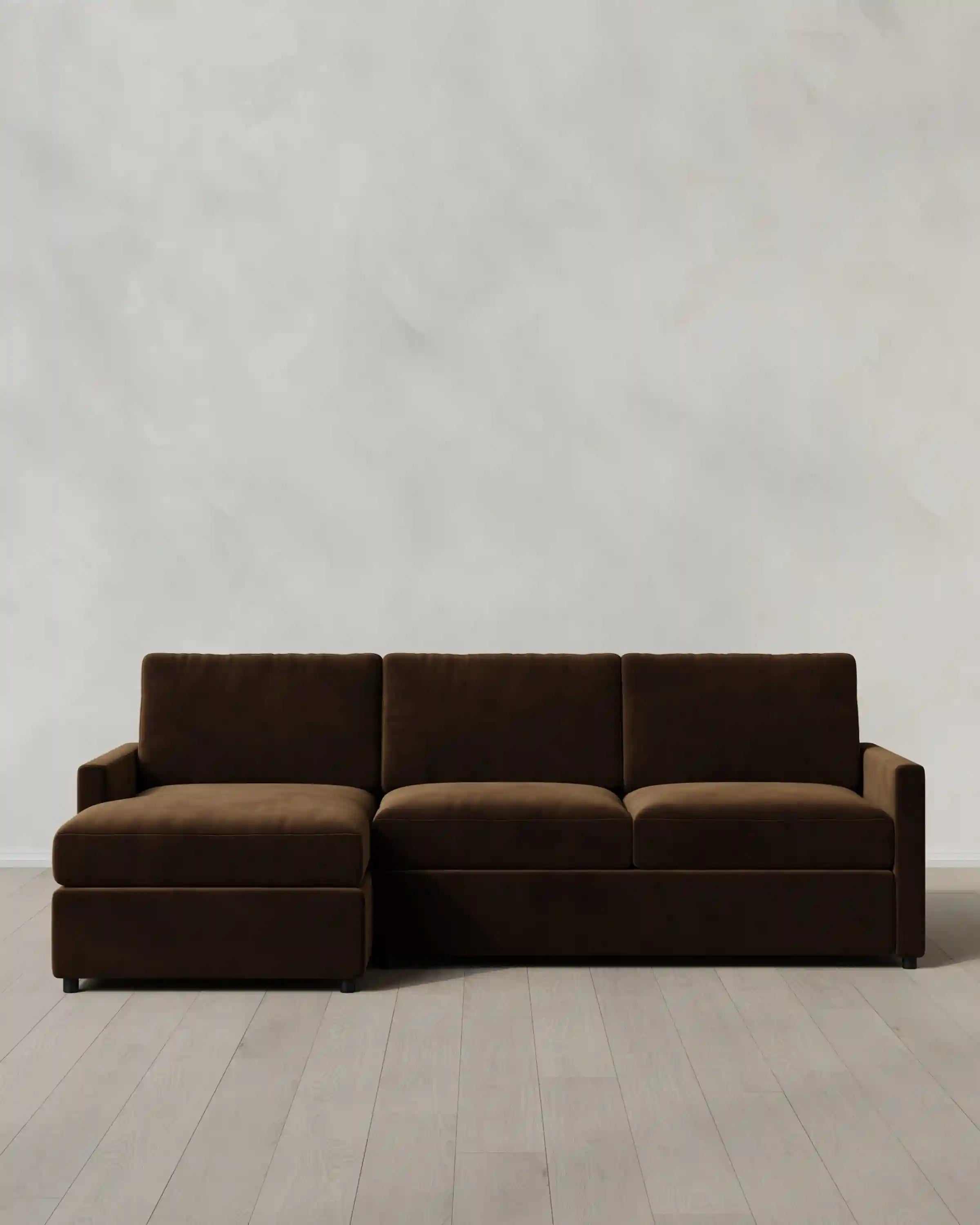 Brennan Chaise Sectional in Performance Velvet