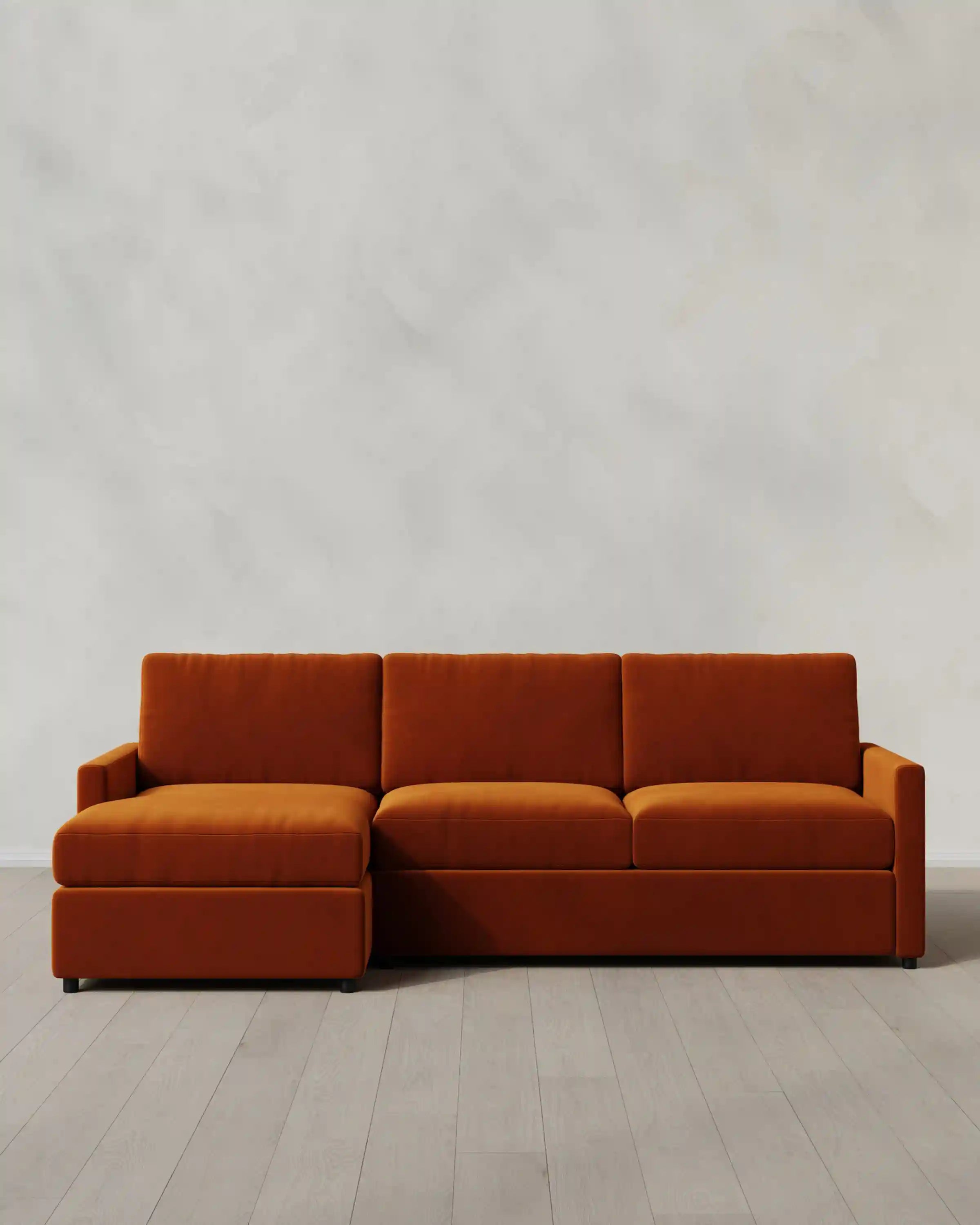 Brennan Chaise Sectional in Performance Velvet
