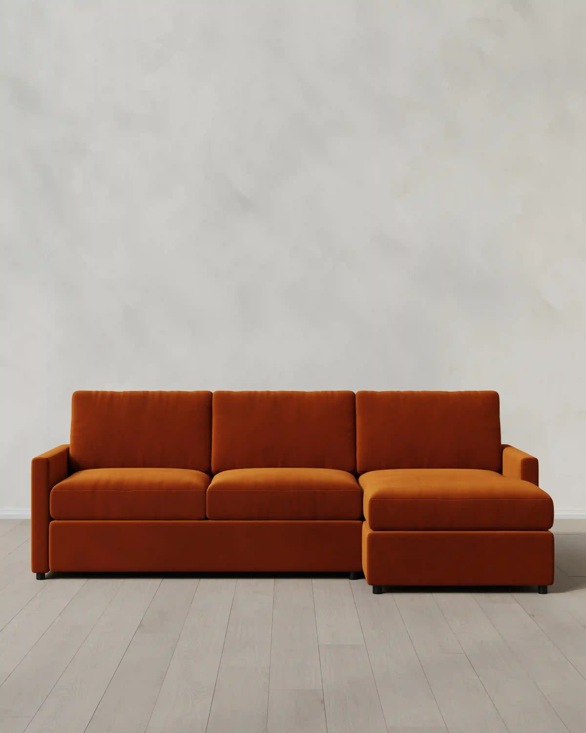 Brennan Chaise Sectional in Performance Velvet