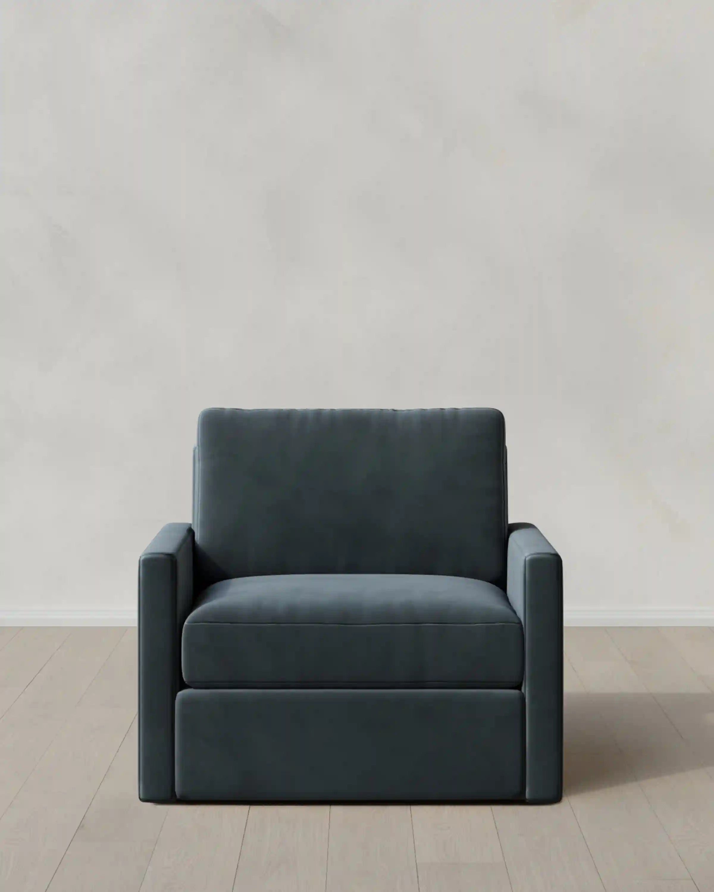 Brennan Swivel Chair in Performance Velvet