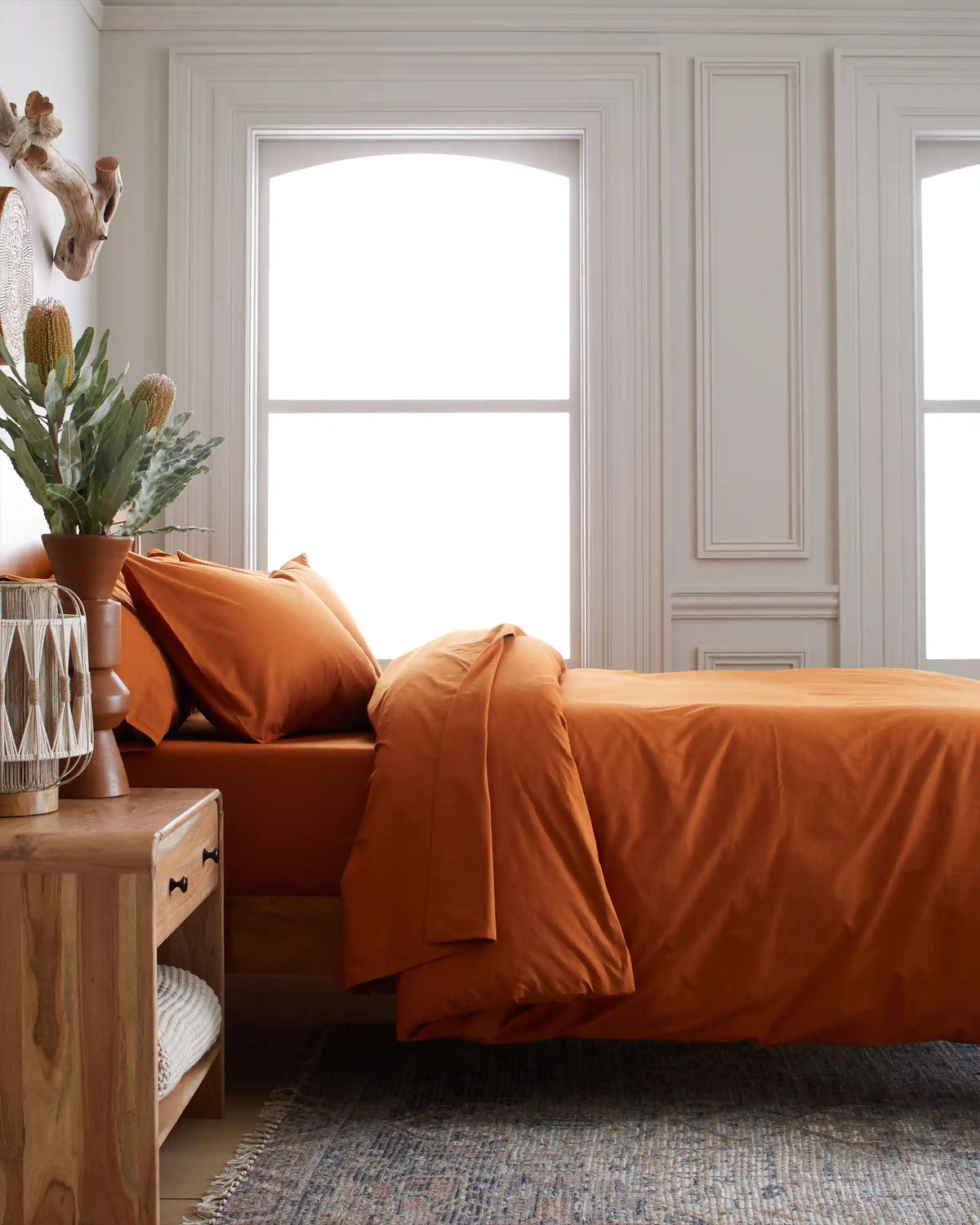 Organic Brushed Cotton Sham Set