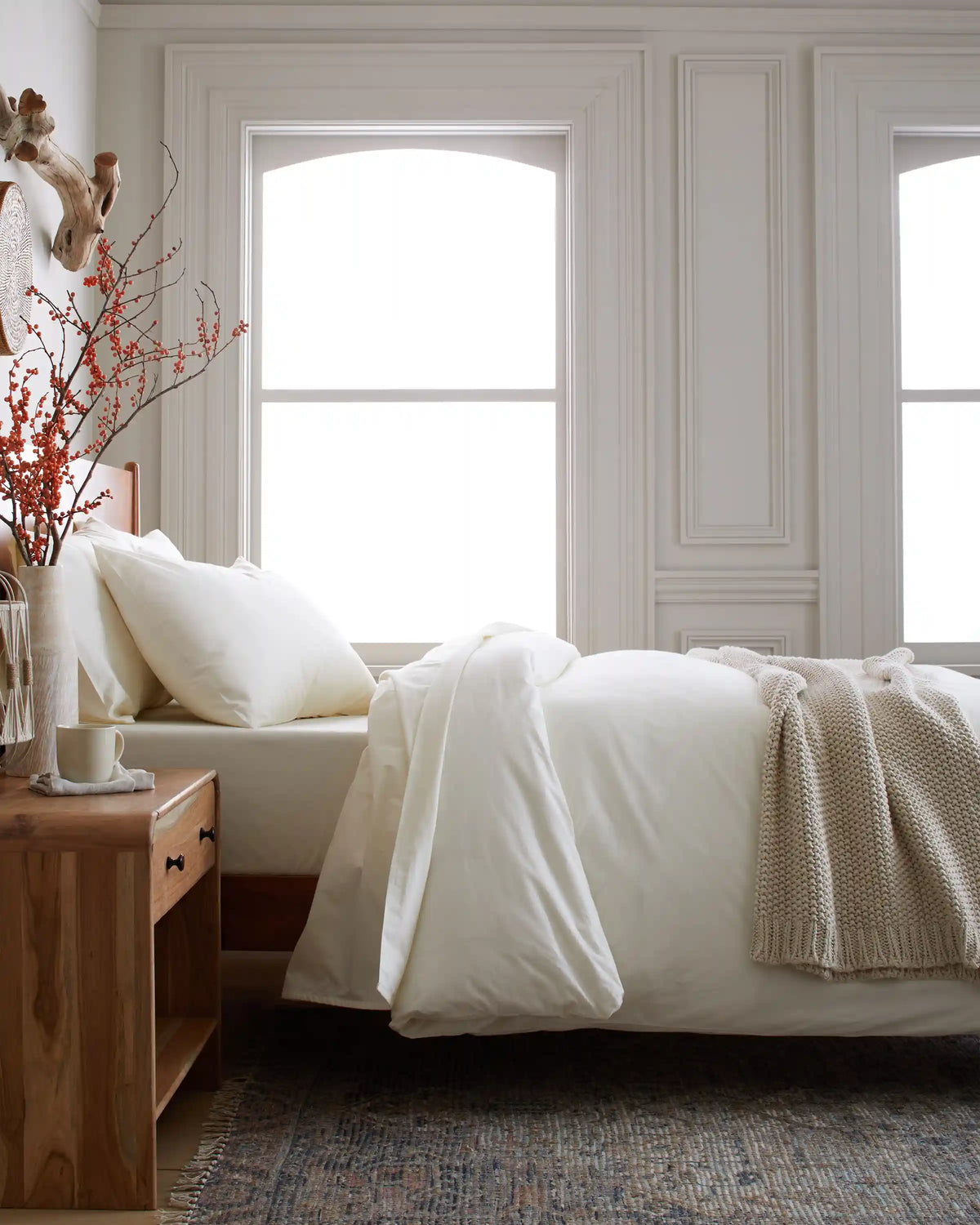Organic Brushed Cotton Duvet Cover Set