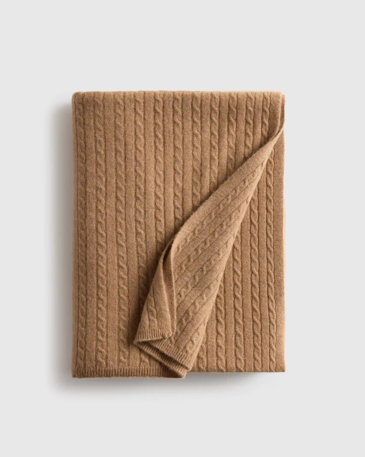 Cable Knit Cashmere Throw