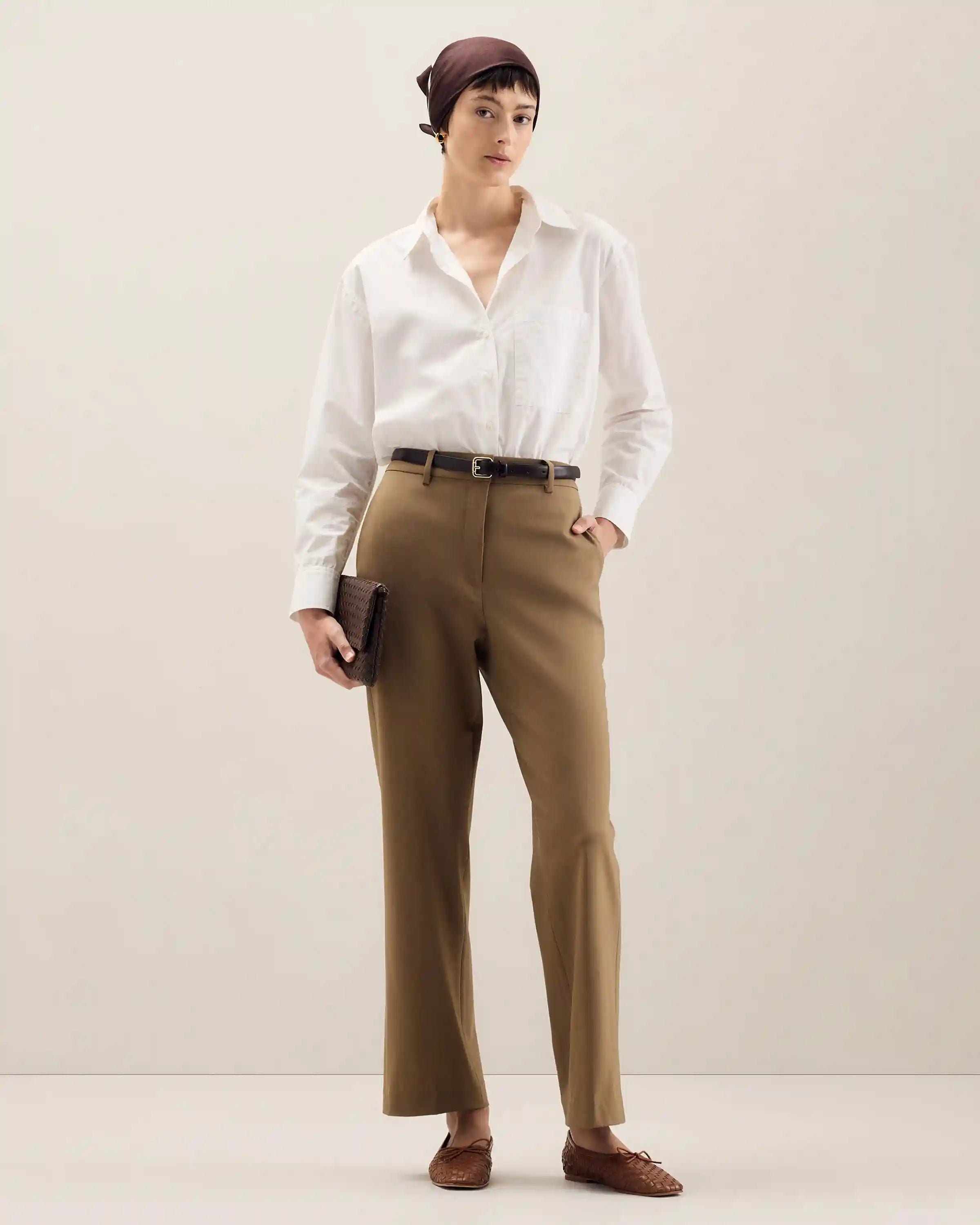 Italian Wool Straight Leg Pants