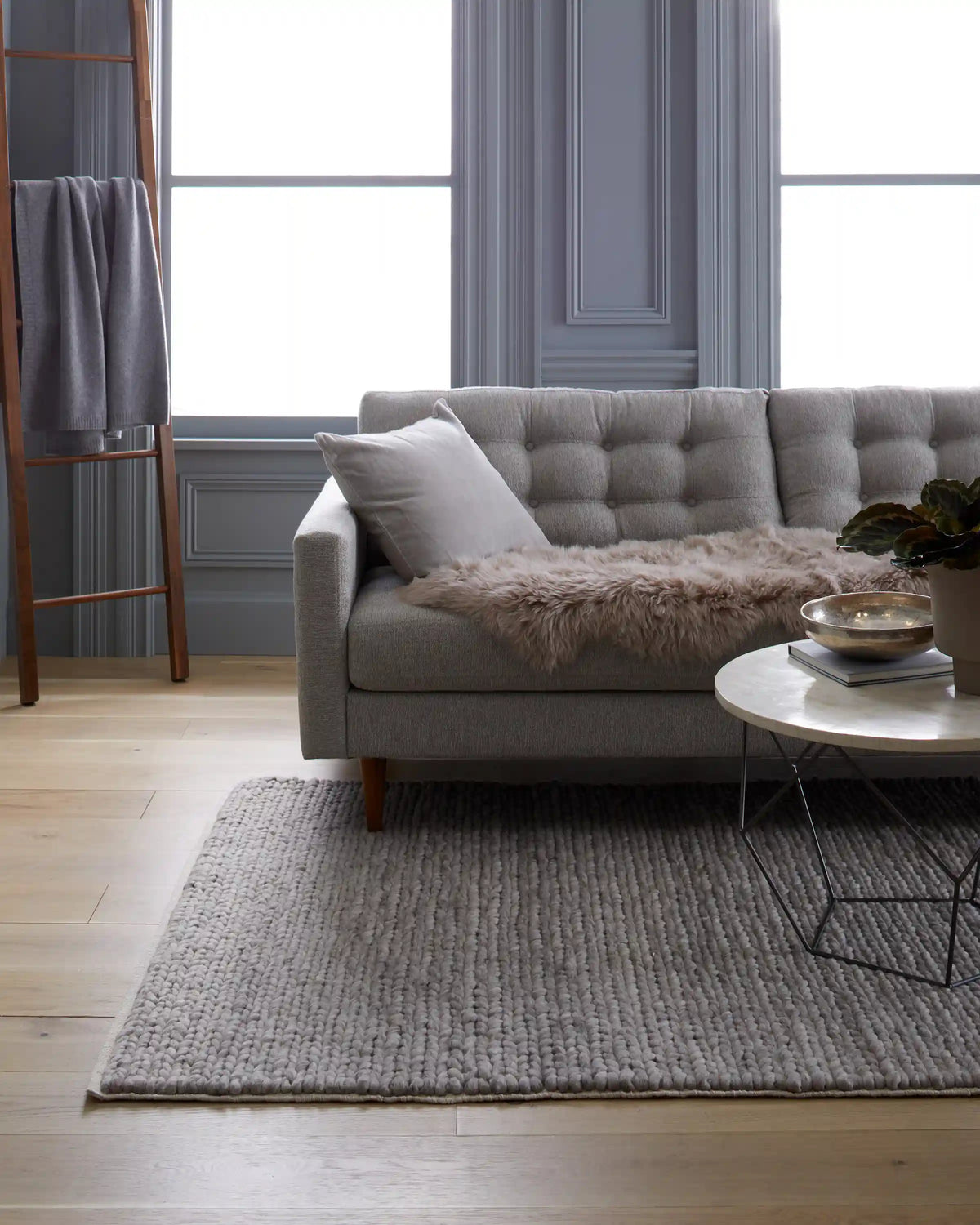 Chunky Hand Braided Wool Rug