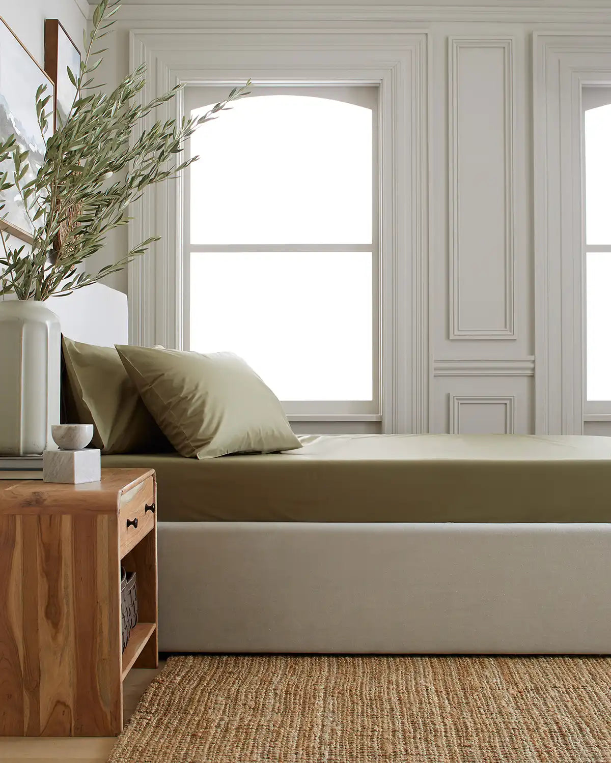 Organic Crisp Percale Fitted Sheet Set