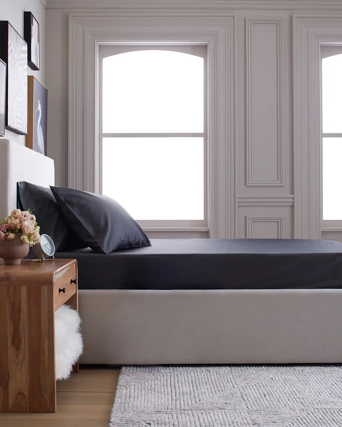 Organic Crisp Percale Fitted Sheet Set
