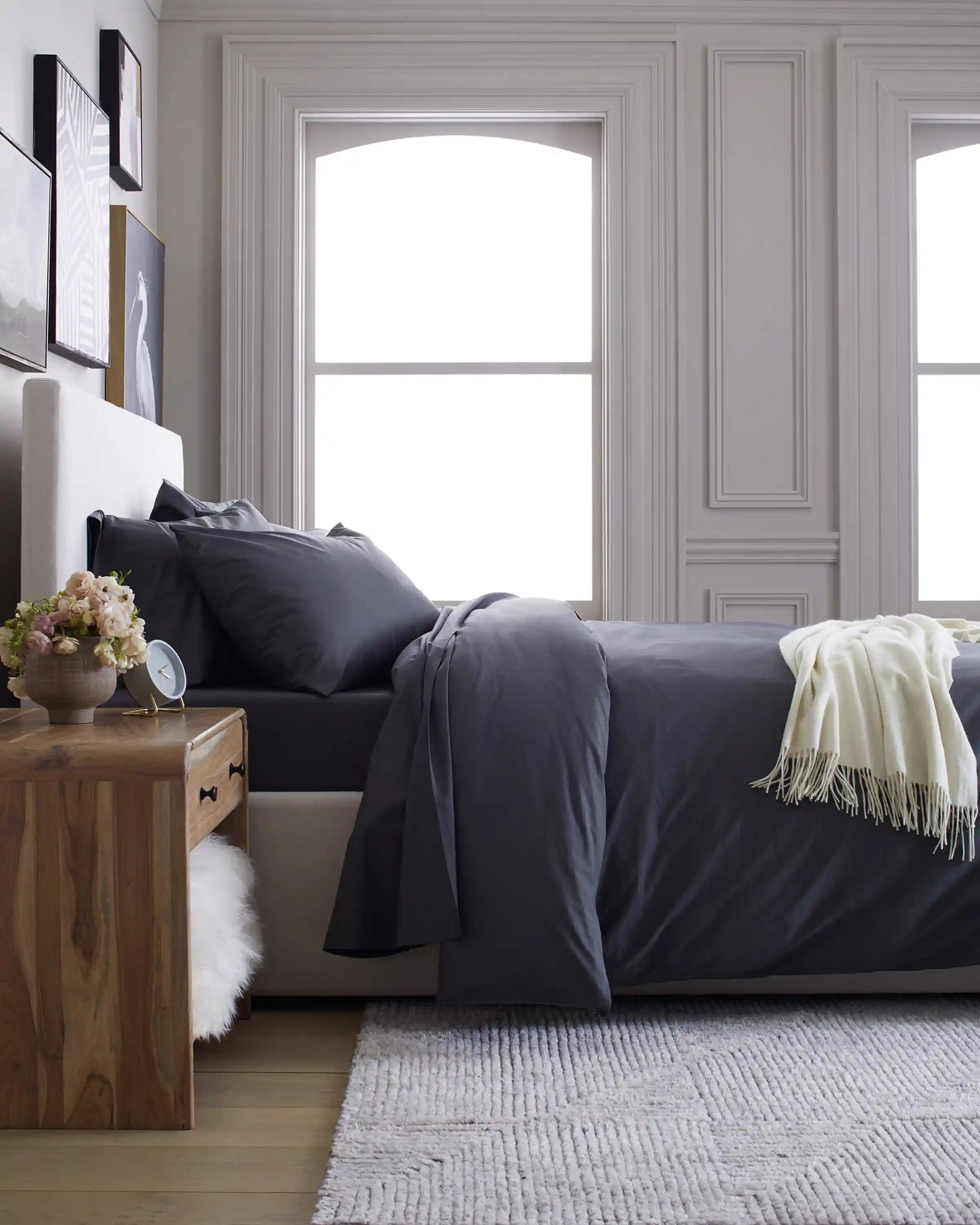 Organic Crisp Percale Duvet Cover Set