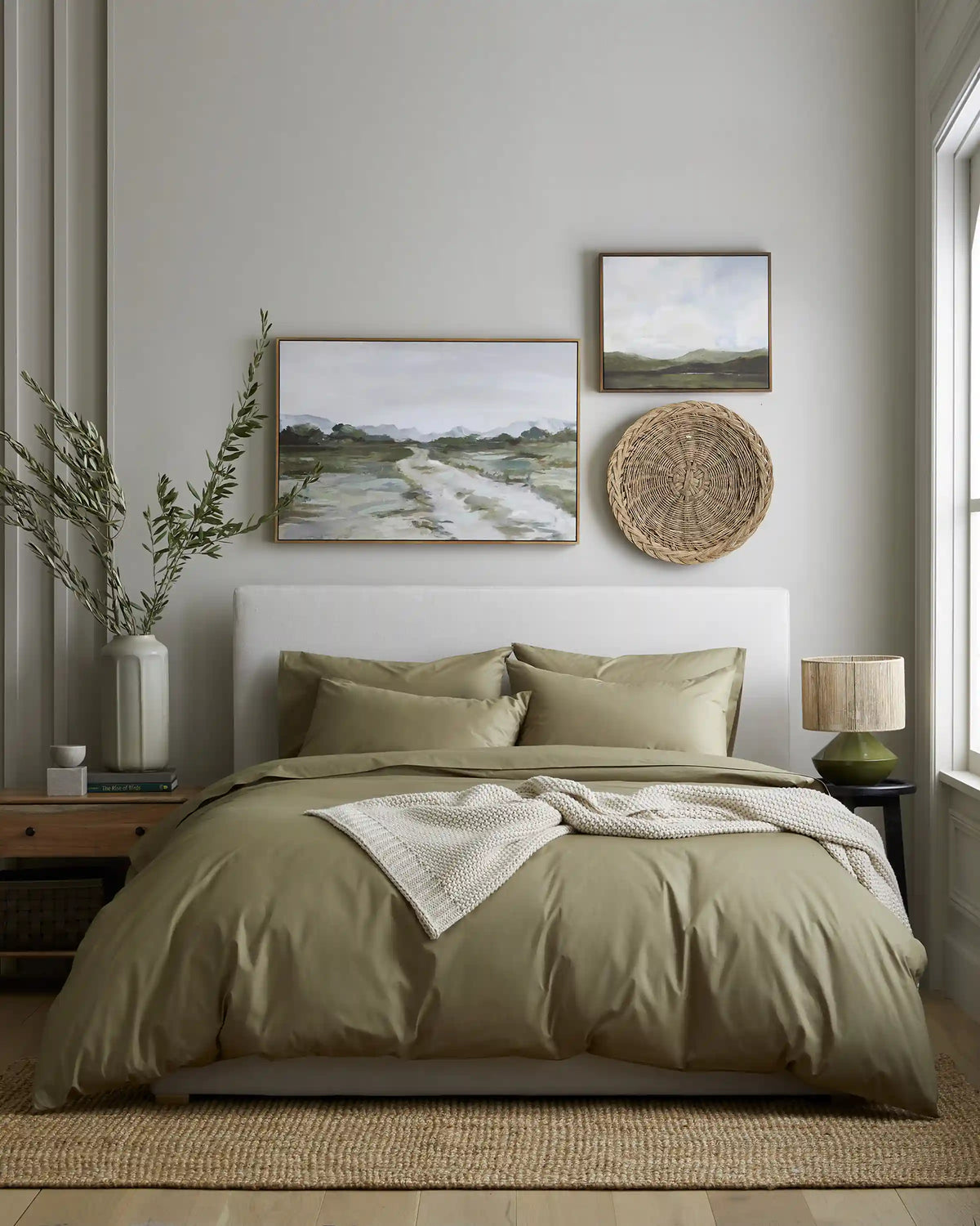 Organic Crisp Percale Duvet Cover Set