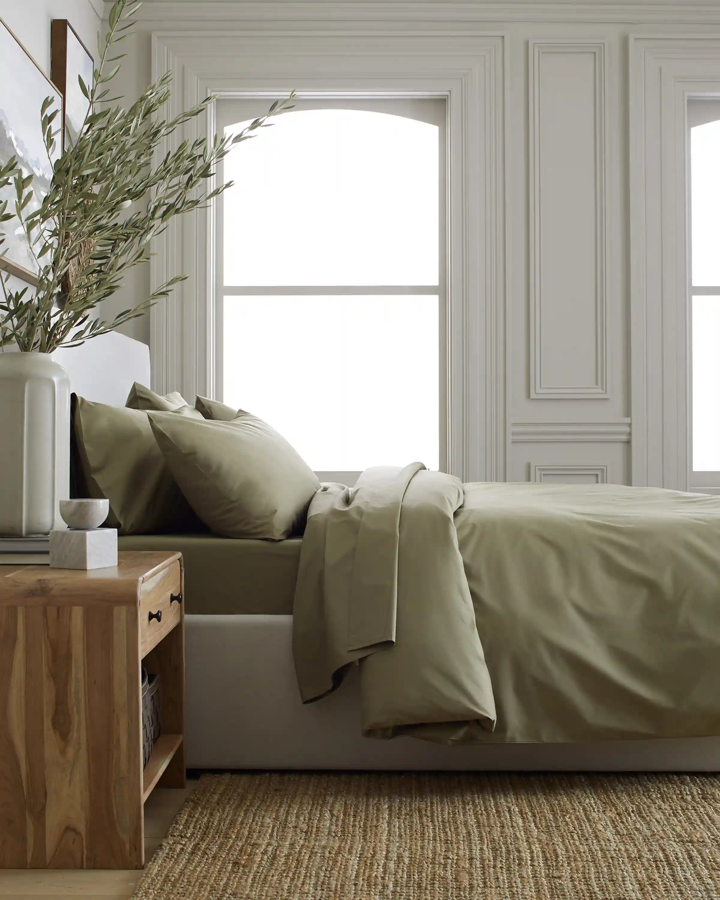 Organic Crisp Percale Duvet Cover Set