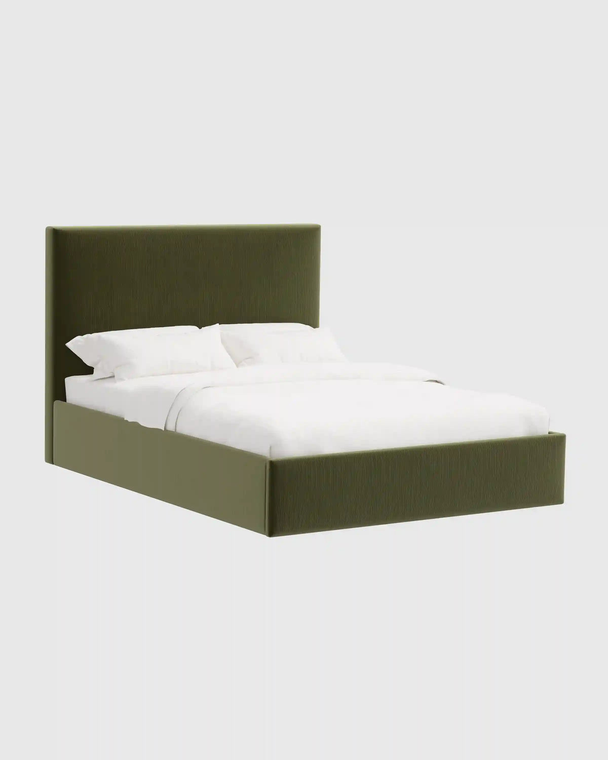 Square Bed in Performance Velvet