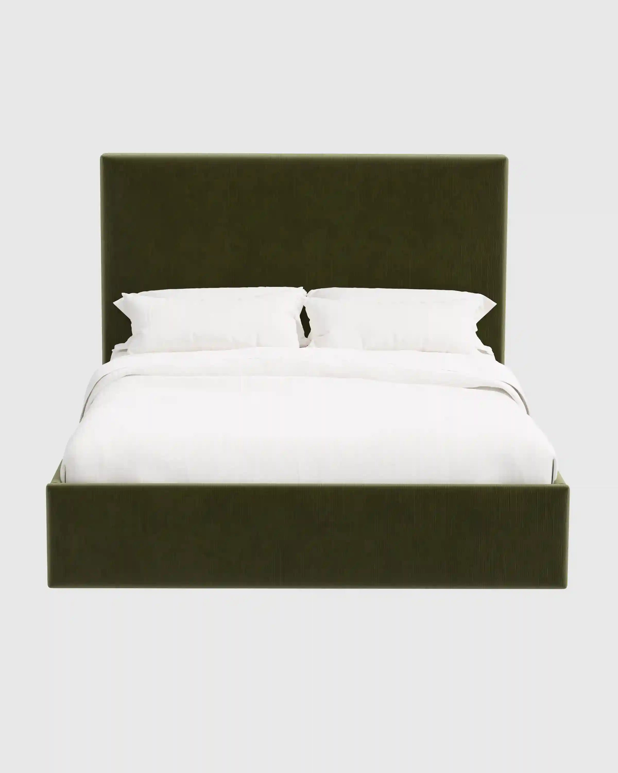 Square Bed in Performance Velvet