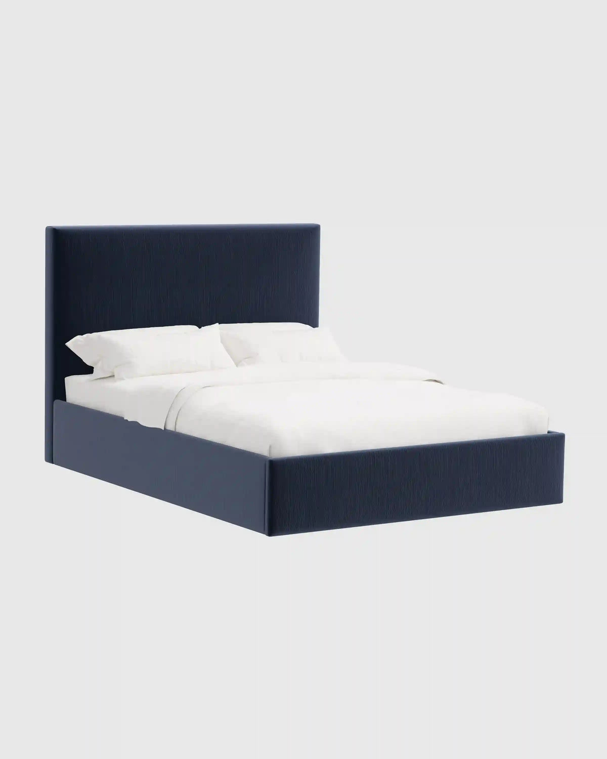 Square Bed in Performance Velvet