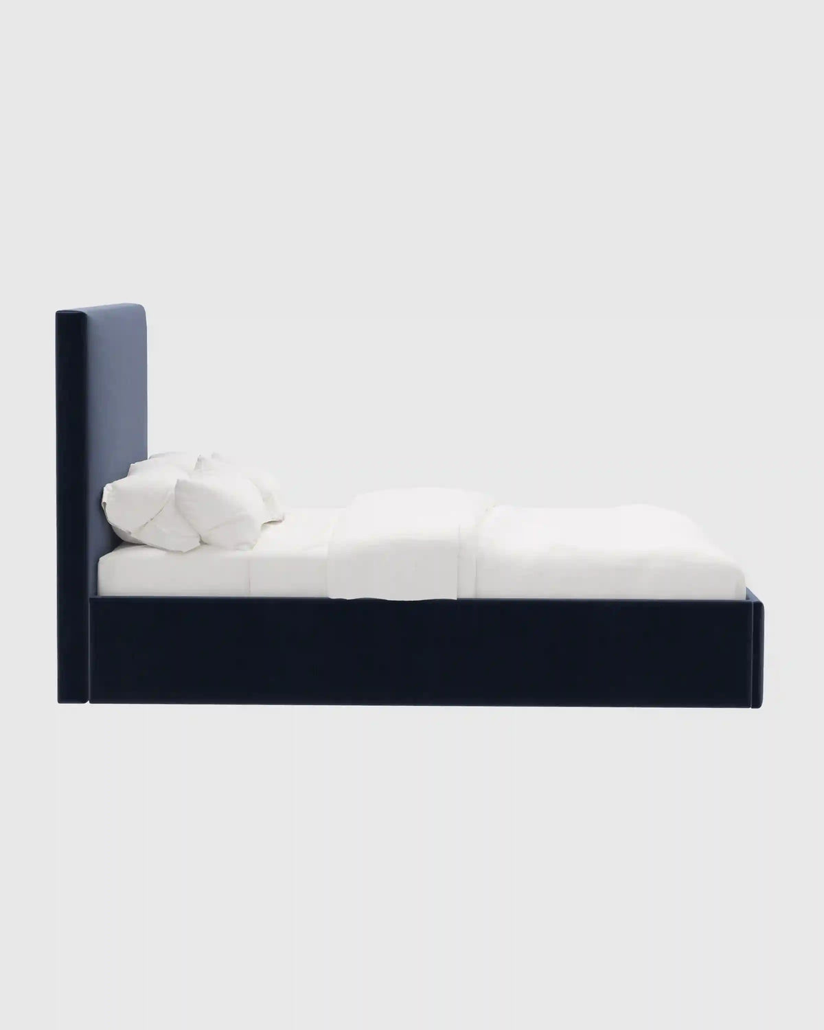 Square Bed in Performance Velvet