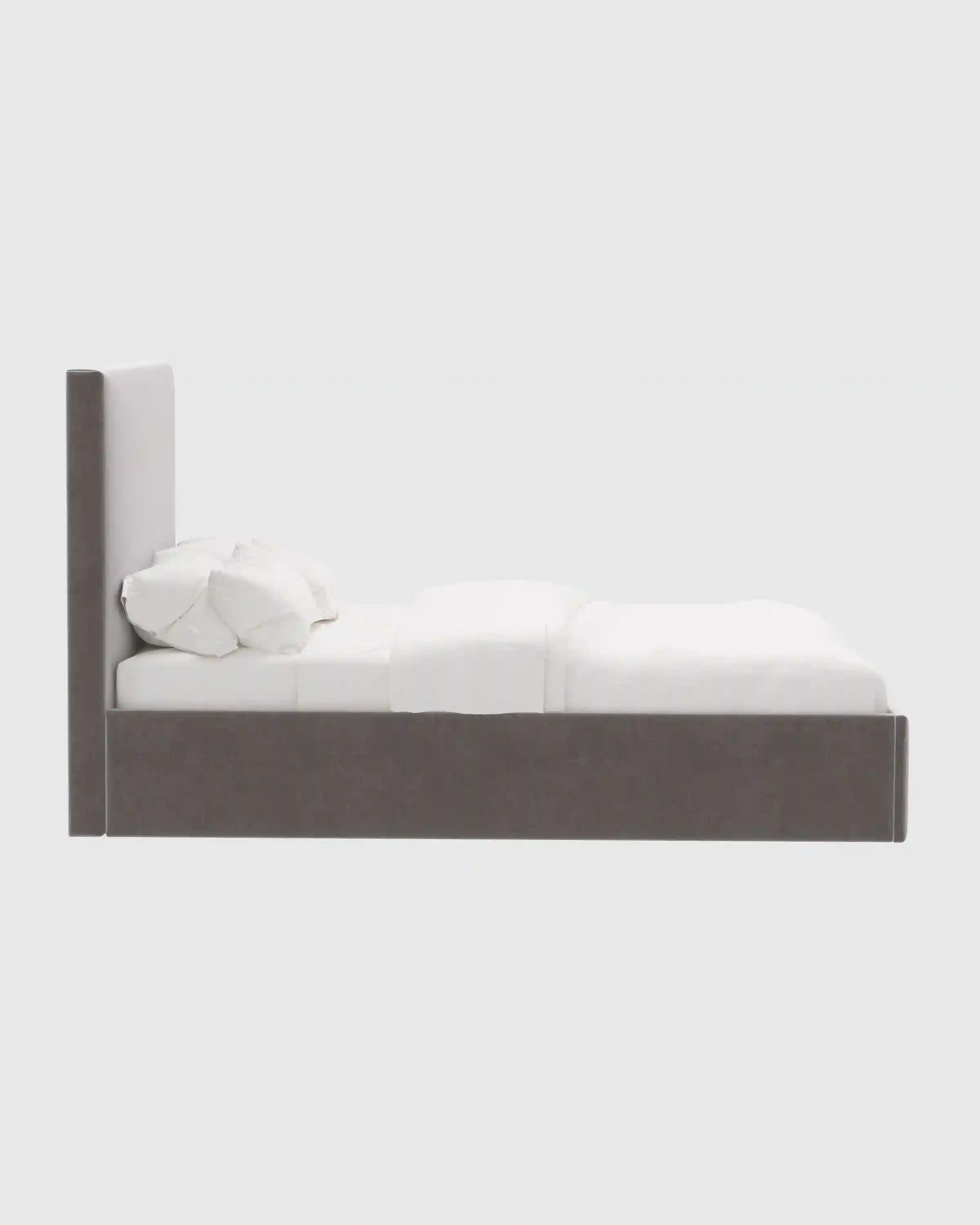 Square Bed in Performance Velvet