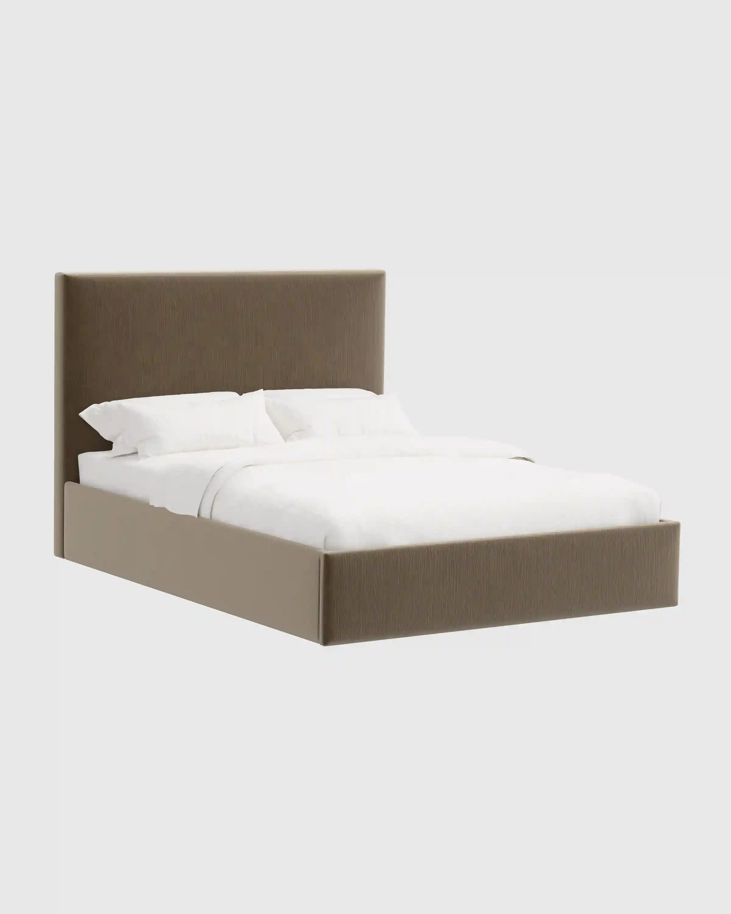 Square Bed in Performance Velvet