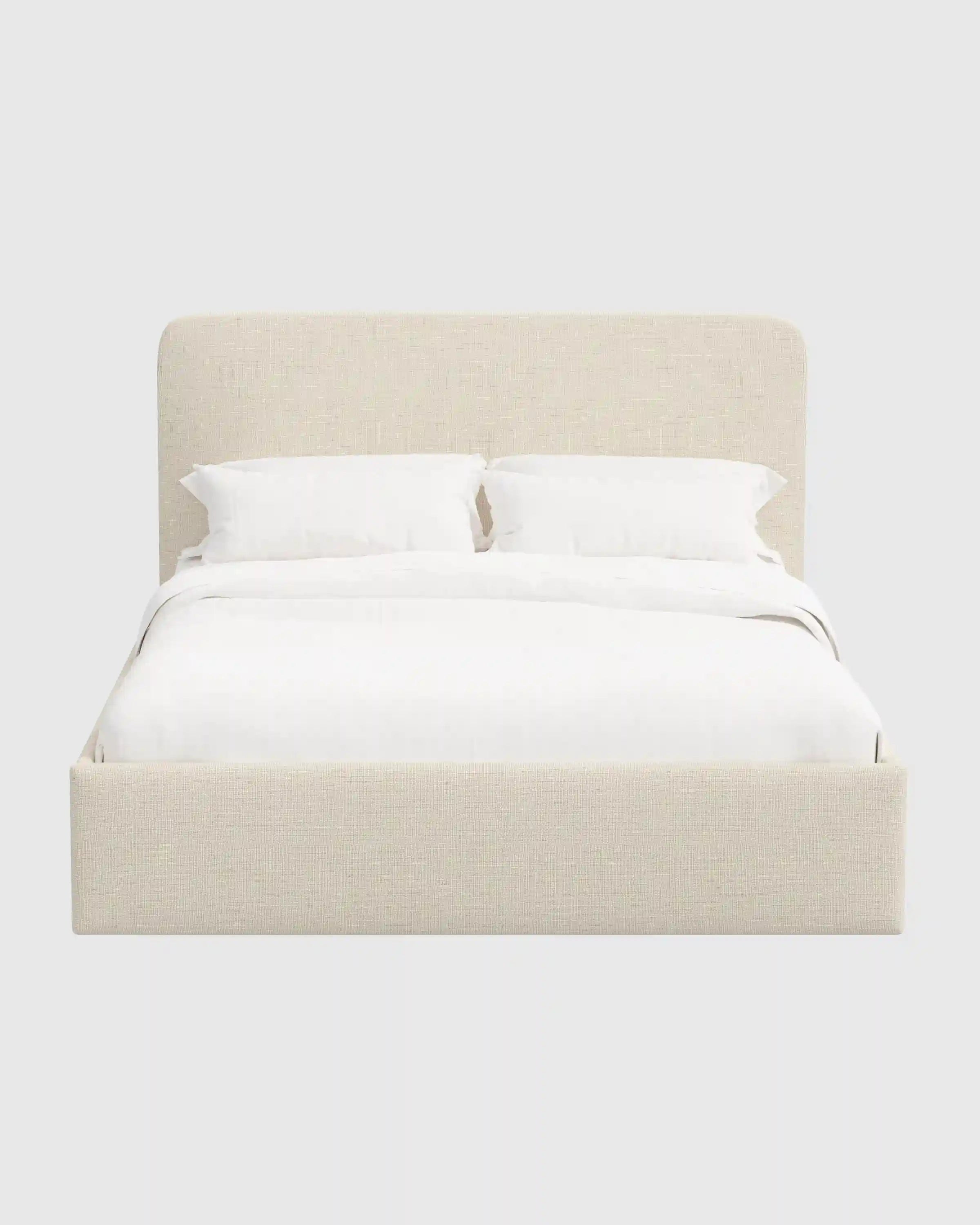 100% Linen Curved Bed