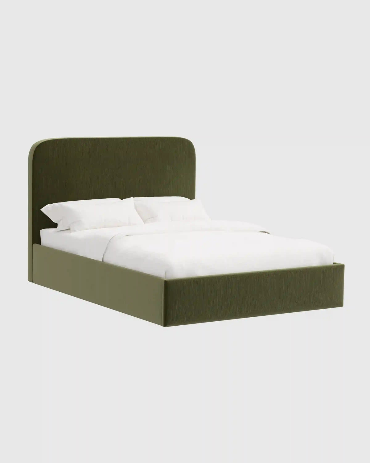 Curved Bed in Performance Velvet