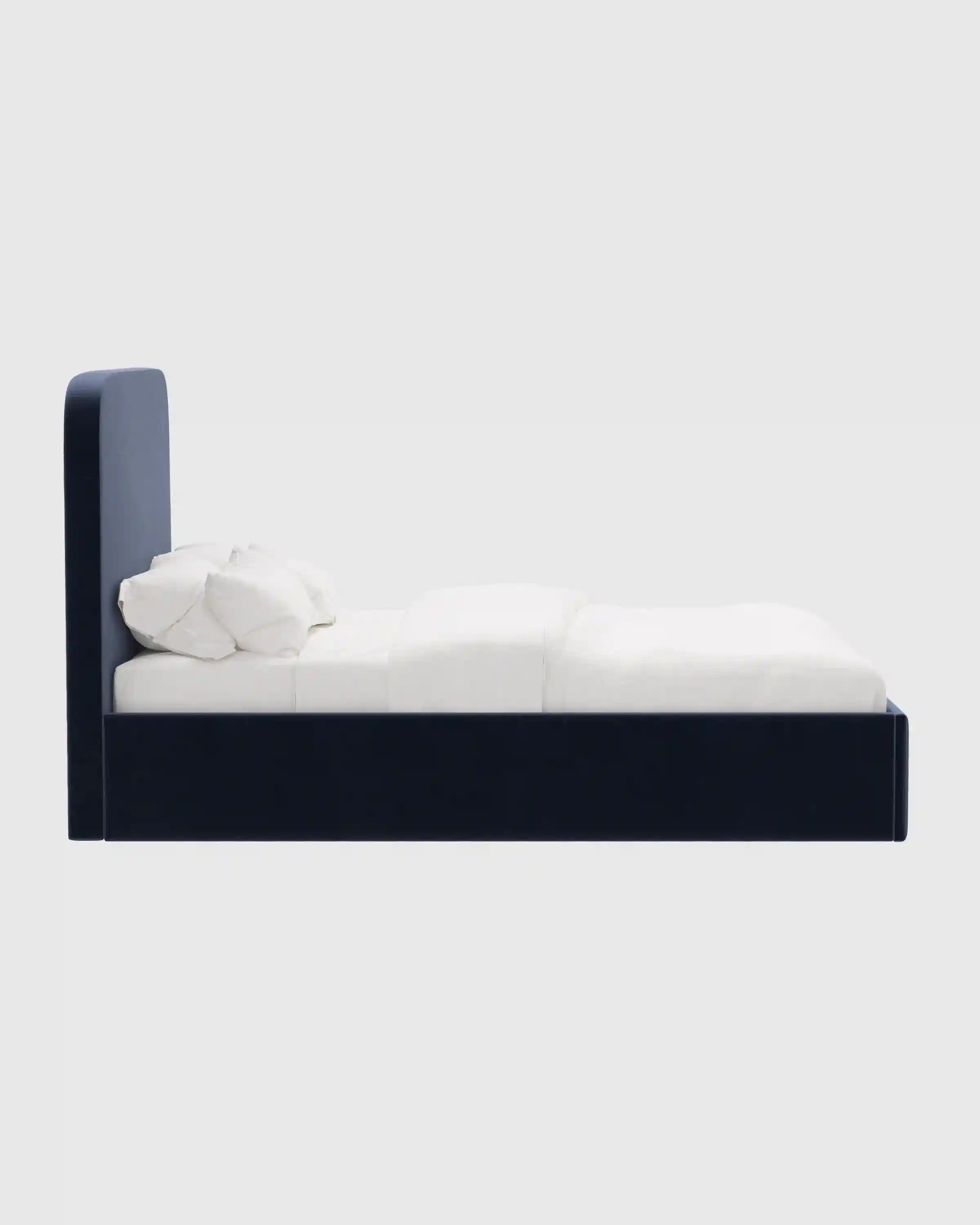 Curved Bed in Performance Velvet