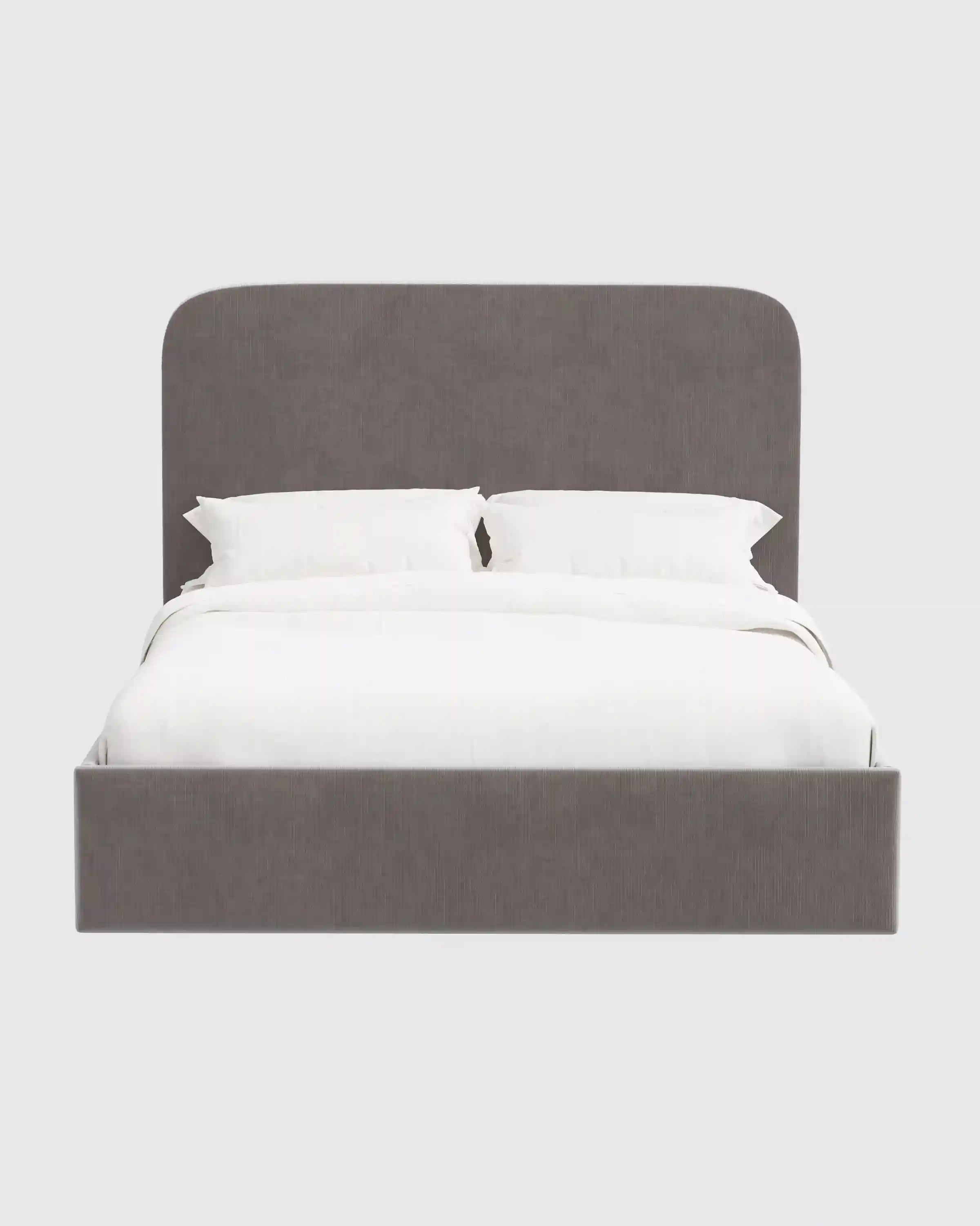 Curved Bed in Performance Velvet