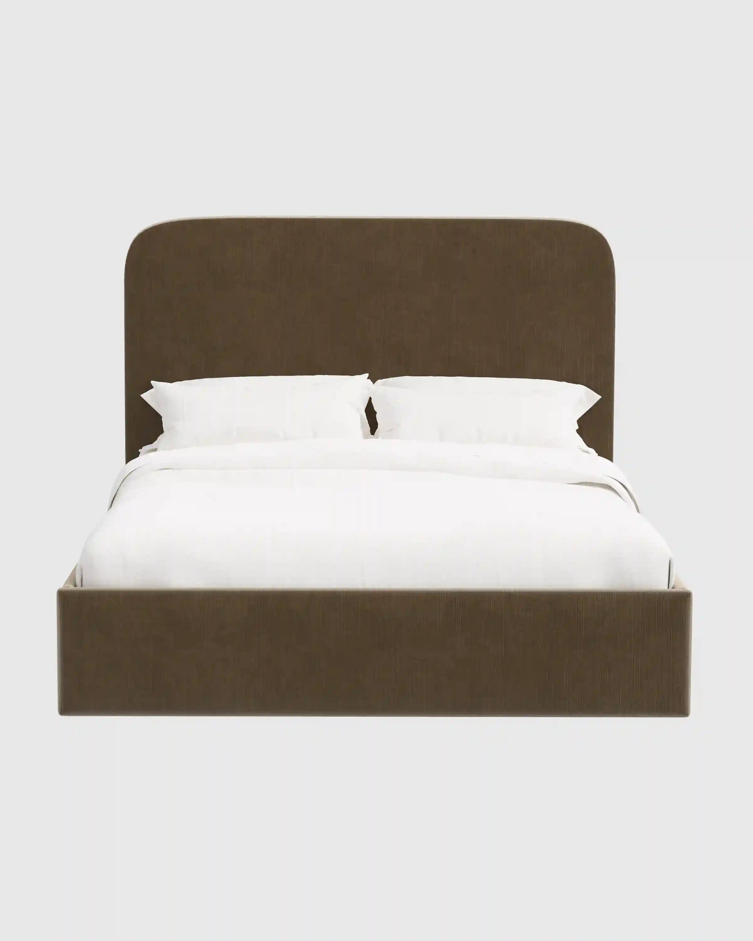 Curved Bed in Performance Velvet