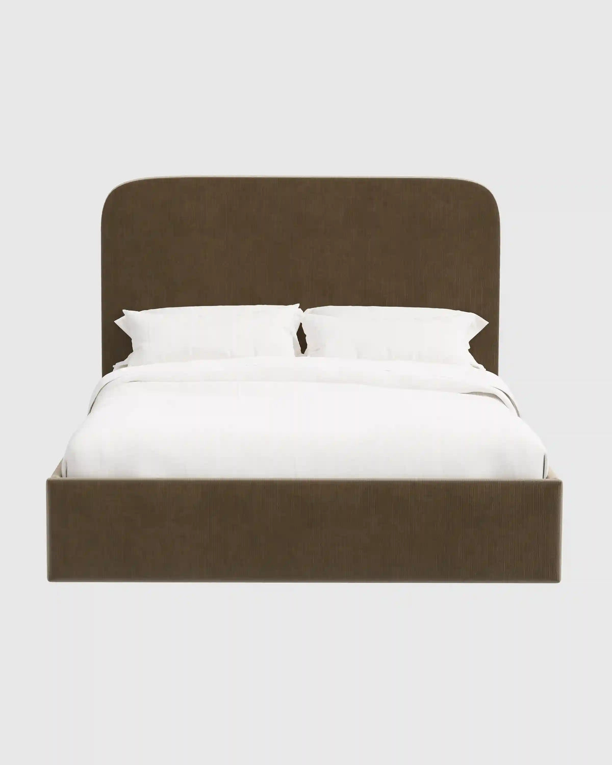 Curved Bed in Performance Velvet