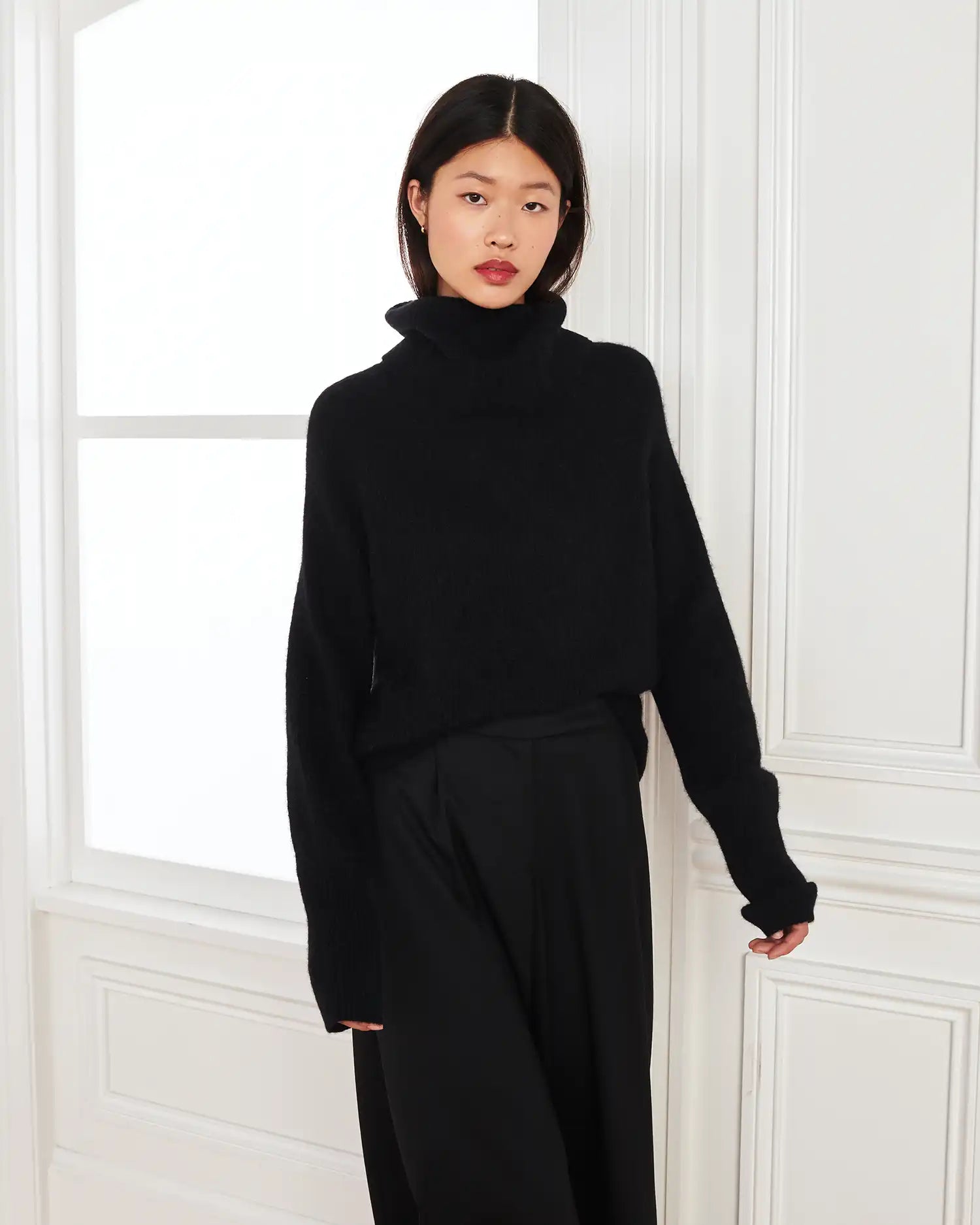 Baby Alpaca-Wool Turtleneck