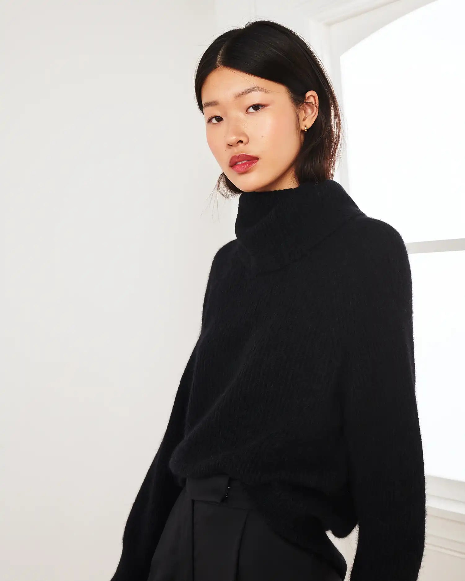 Baby Alpaca-Wool Turtleneck
