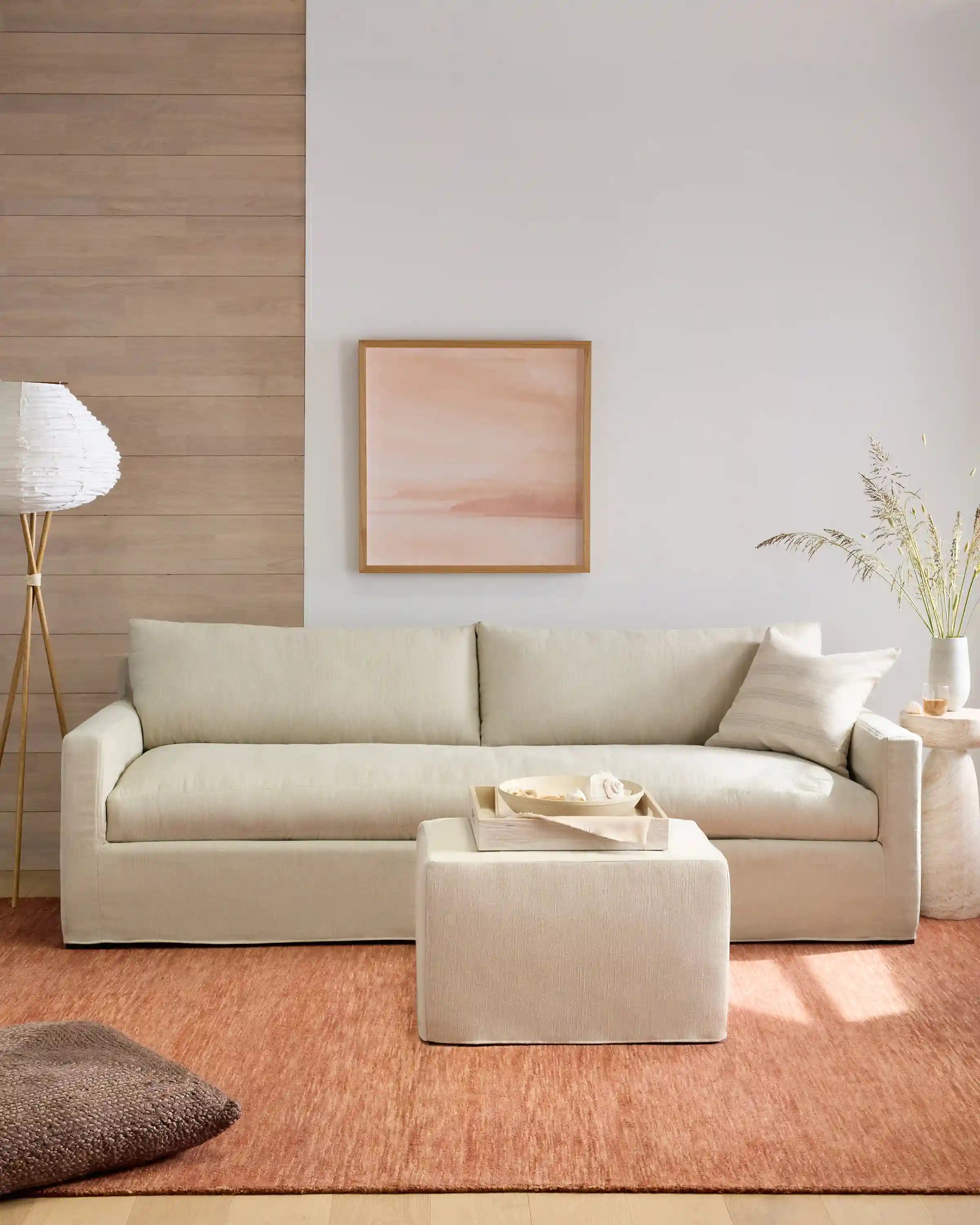 Ellery Slipcover Sofa in Performance Linen