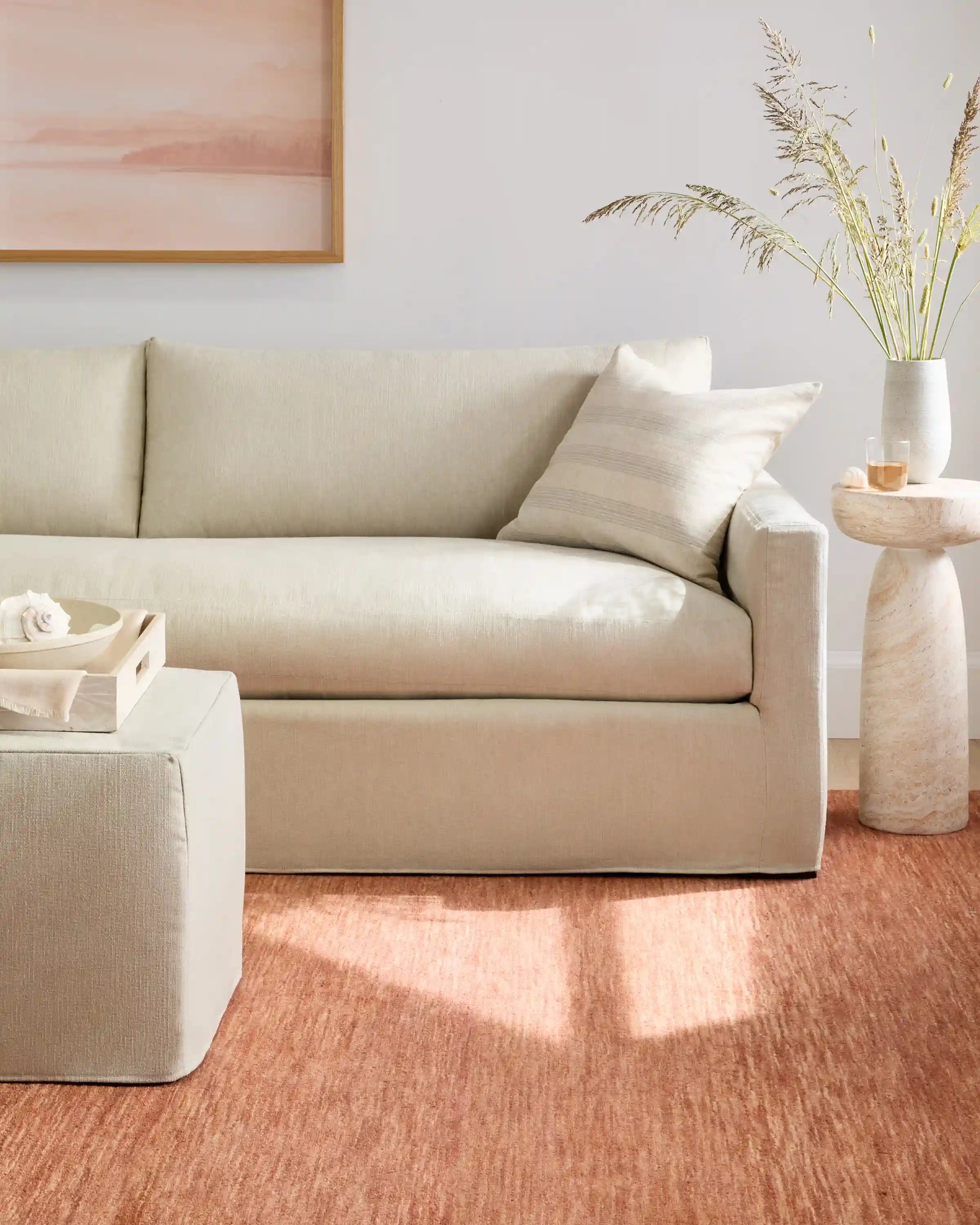 Ellery Slipcover Sofa in Performance Linen